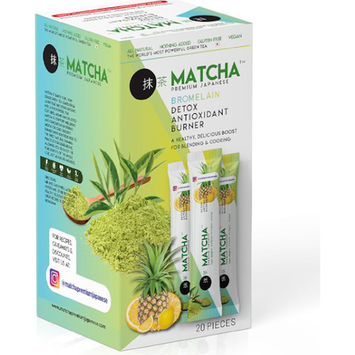 Matcha Çayı Orjinal Hologramlı Bromelain