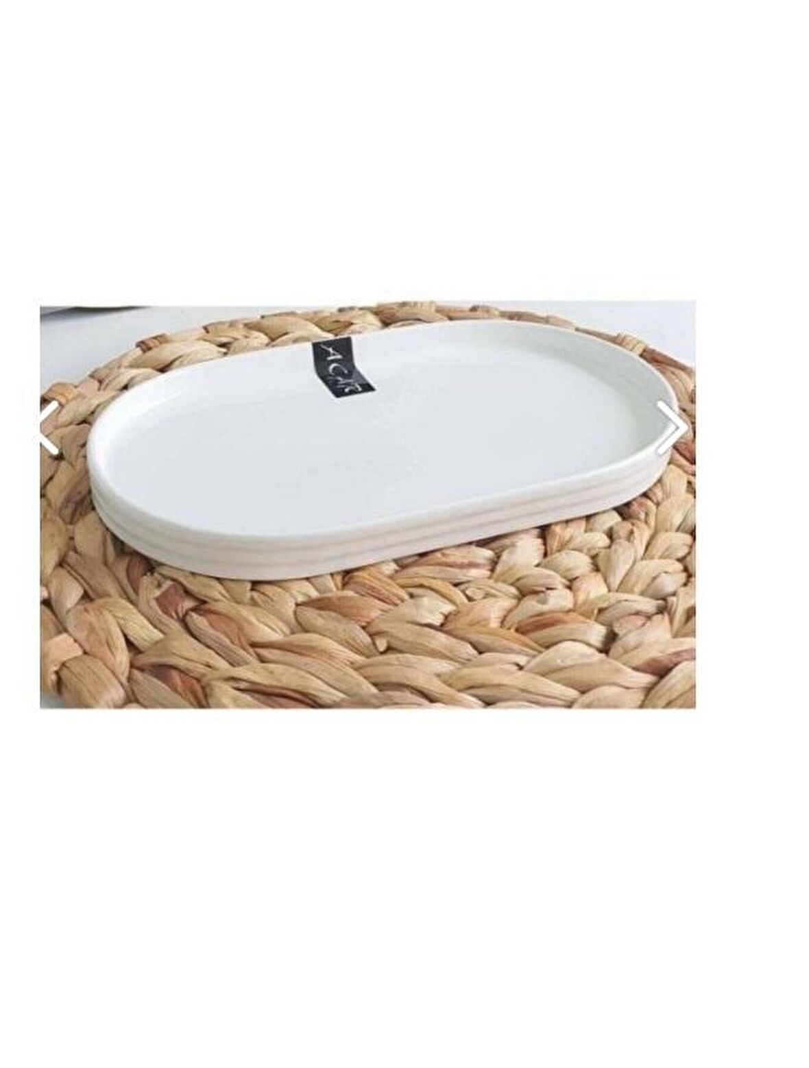 Acar YSF10344 Porselen Oval Tabak 26 Cm 1 Adet