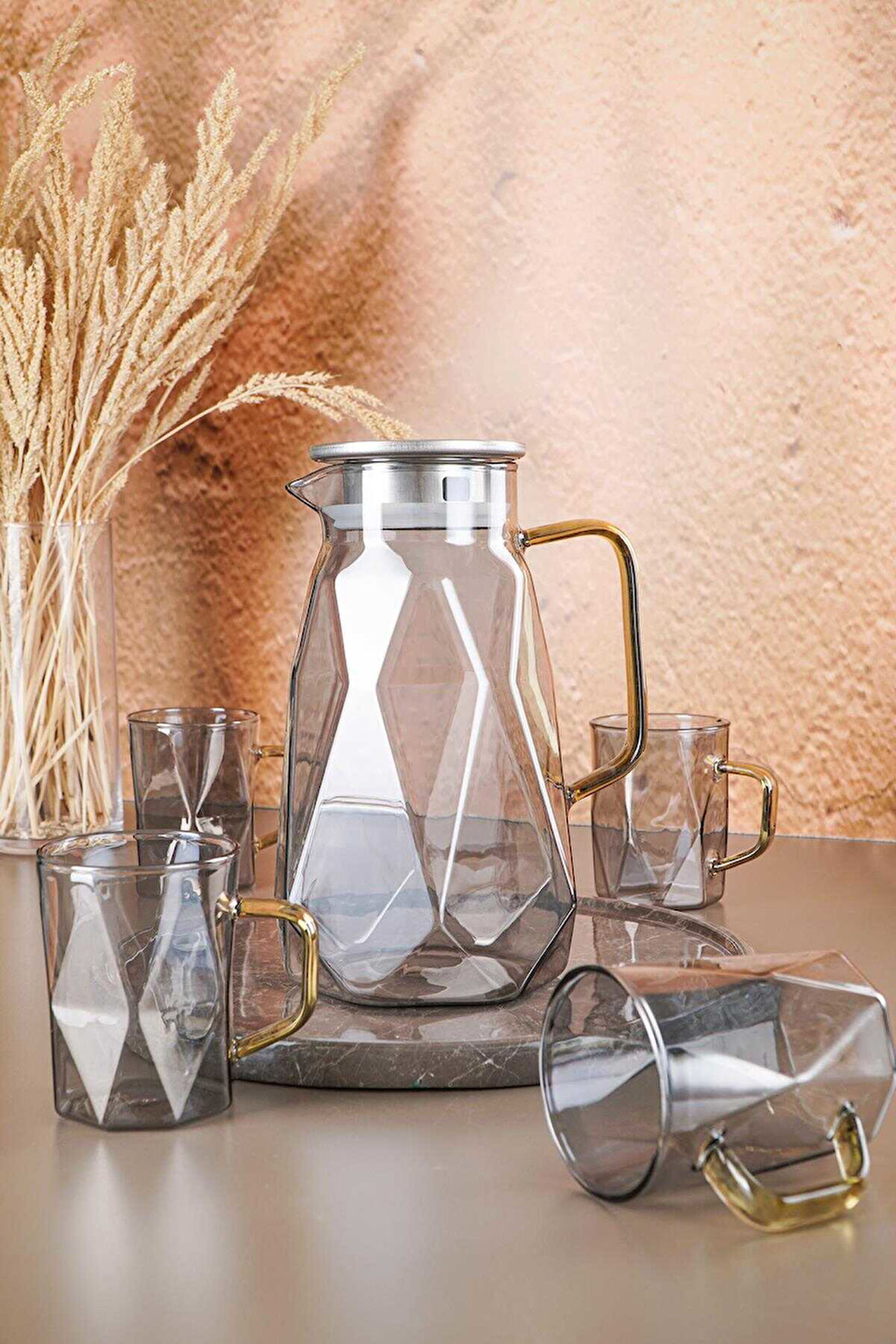 Acar ACR-090/6 Lueray 5 Parça Cam Sürahi Seti