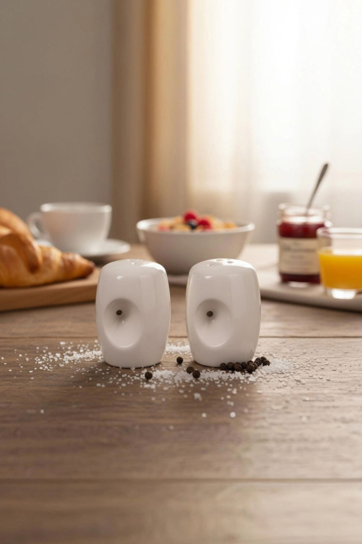 Bianco Perla Tuzluk ve Biberlik Seti - 7 cm