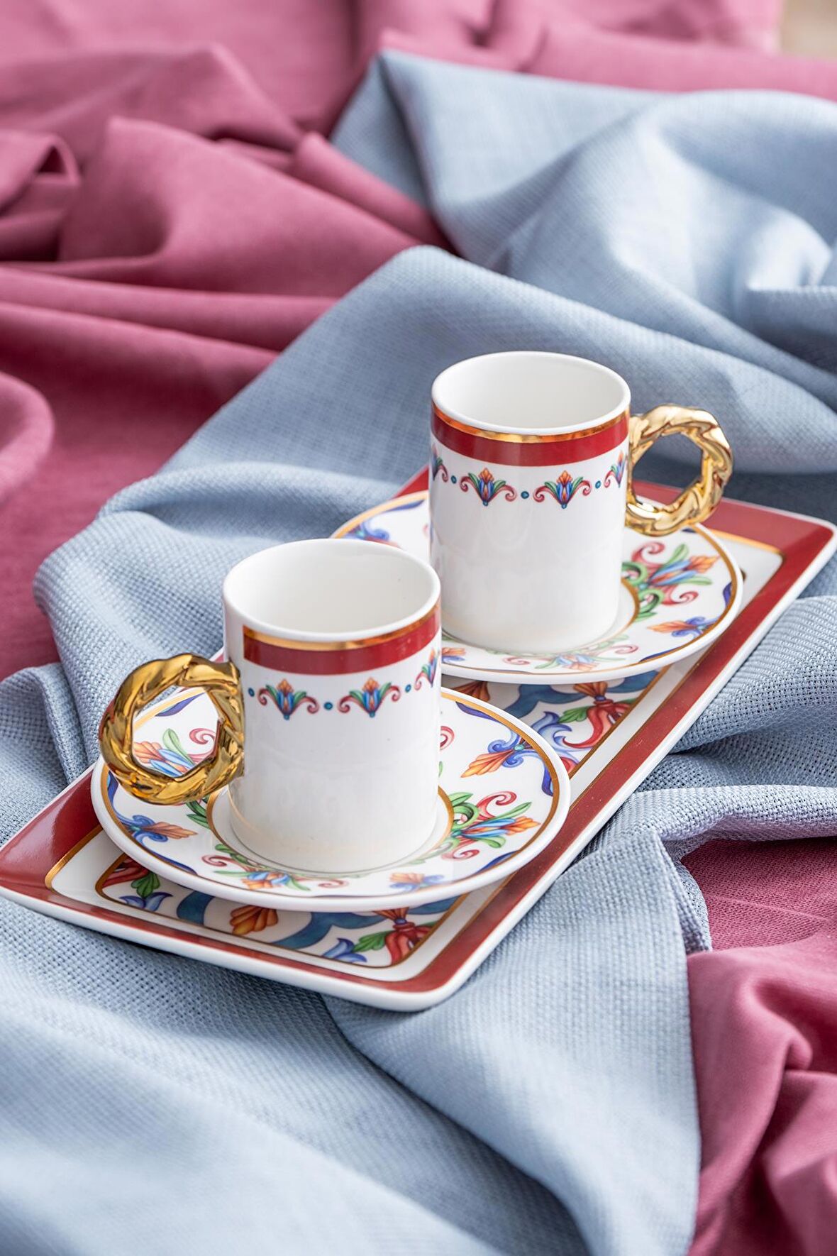 Acar Francesca 2 Kişilik Porselen Kahve Fincanı Takımı - 90 ml