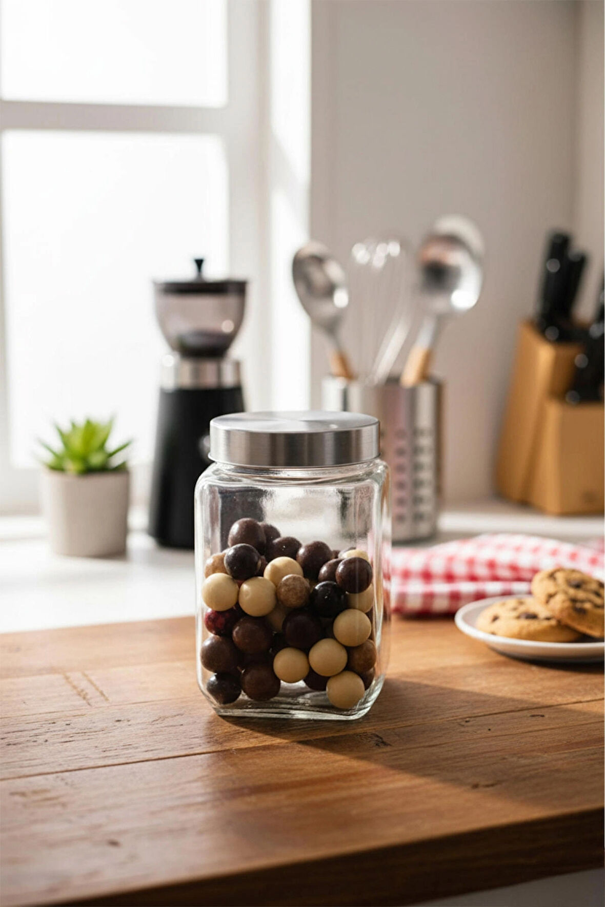 Acar Lines Borosilikat Cam Kavanoz - 820 ml