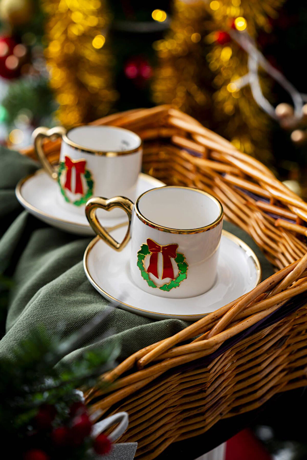 Limoges 2 Kişilik Kurdele Kahve Fincanı Takımı - 90 ml