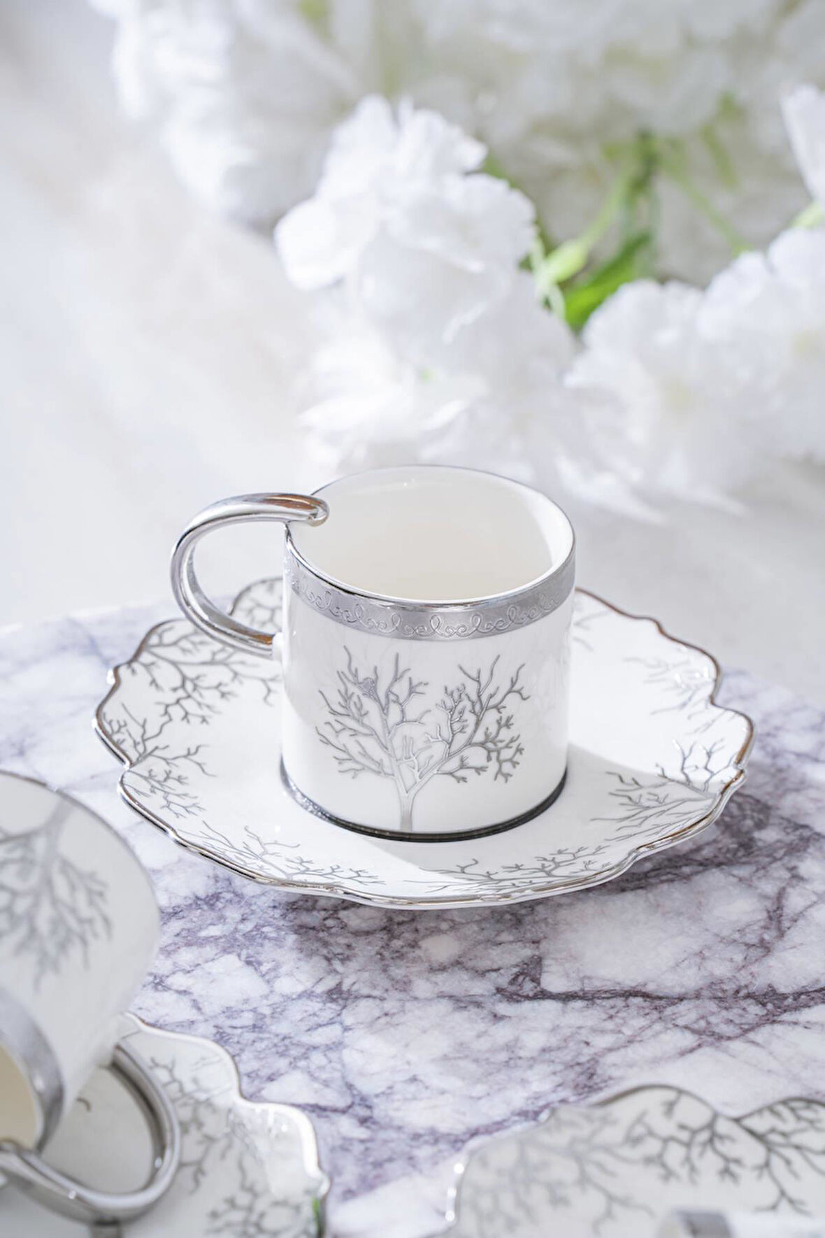 Kieran 6 Kişilik Silver Kahve Fincanı Takımı - 90 ml