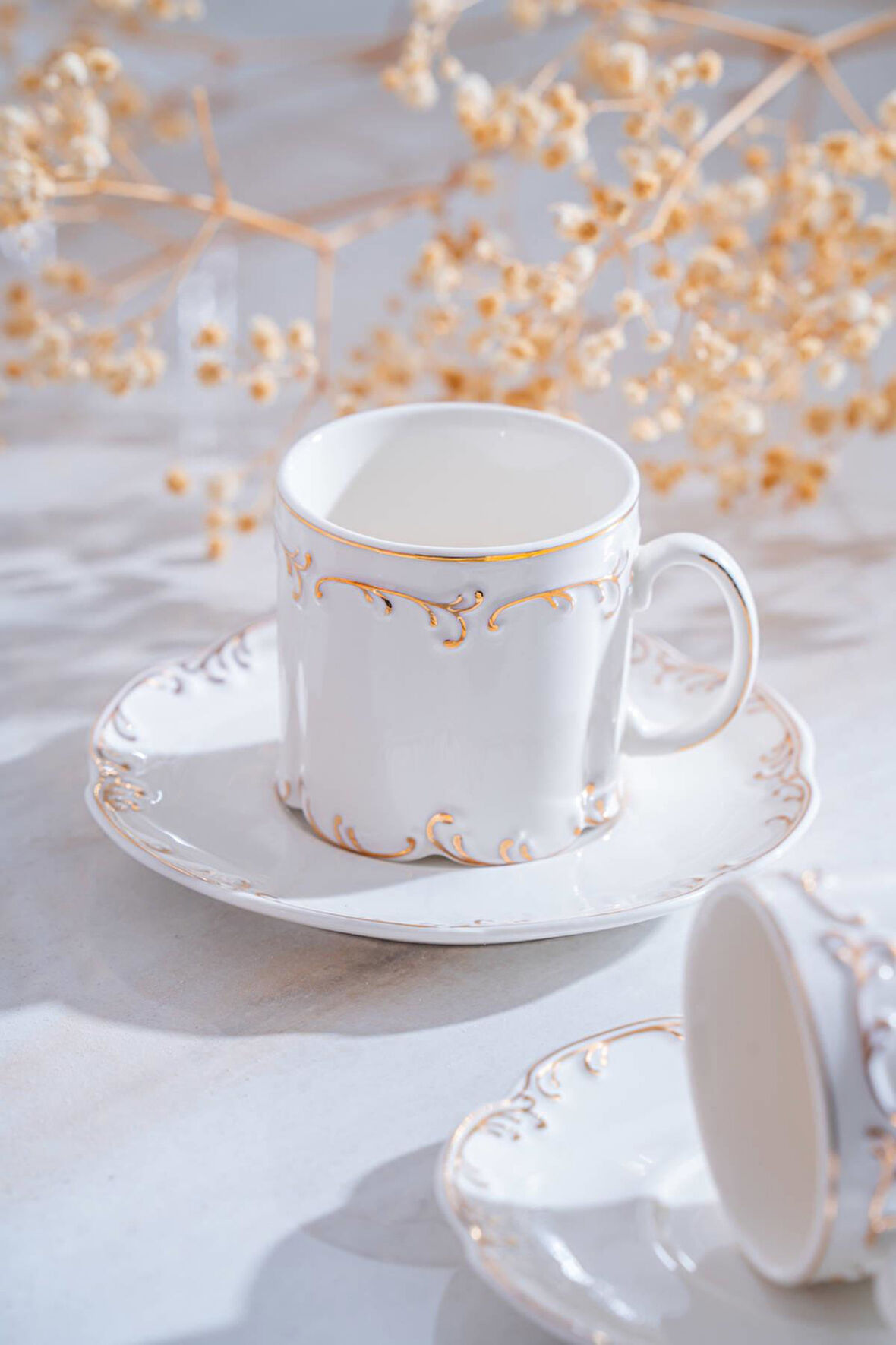 Marilla Gold 6 lı Porselen Kahve Fincanı Takımı - 90 ml