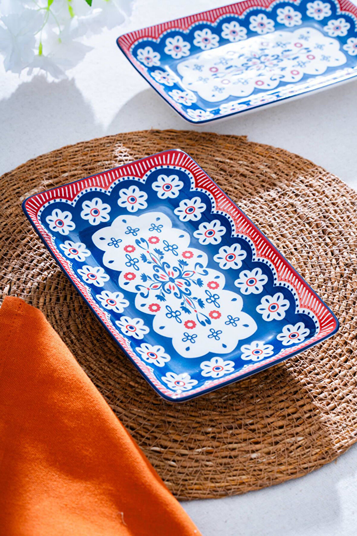 Elsie Dikdörtgen Sunum Tabağı - 22.5 cm