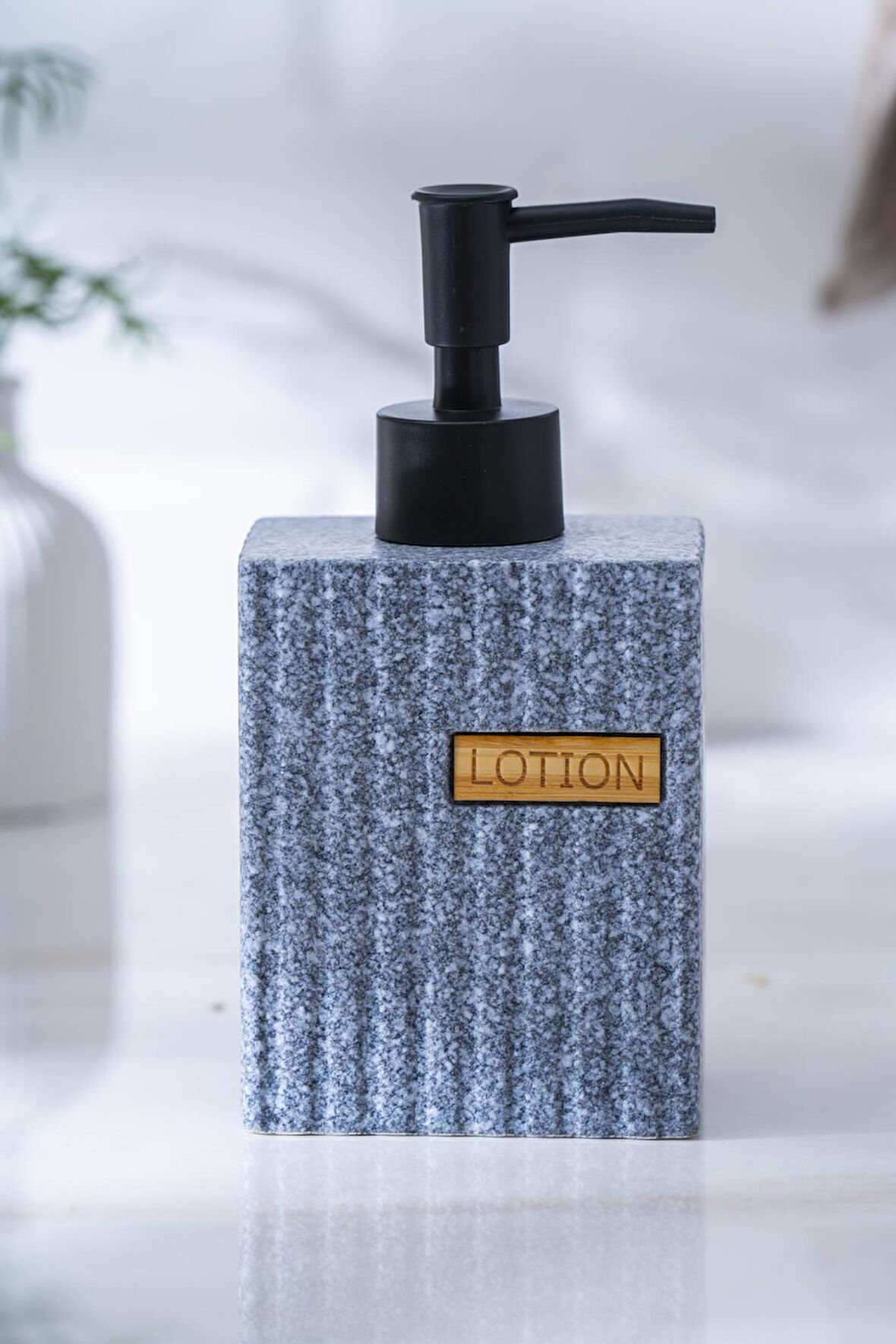 Acar Vega Gri Dikdörtgen Sıvı Sabunluk - 17 cm