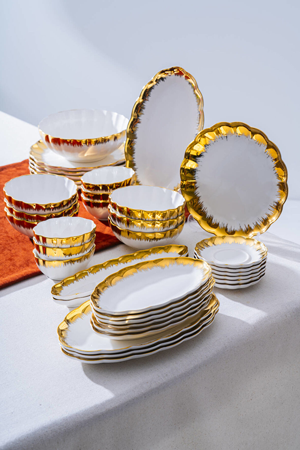 Marlene Gold 6 Kişilik 37 Parça Kahvaltı Takımı 