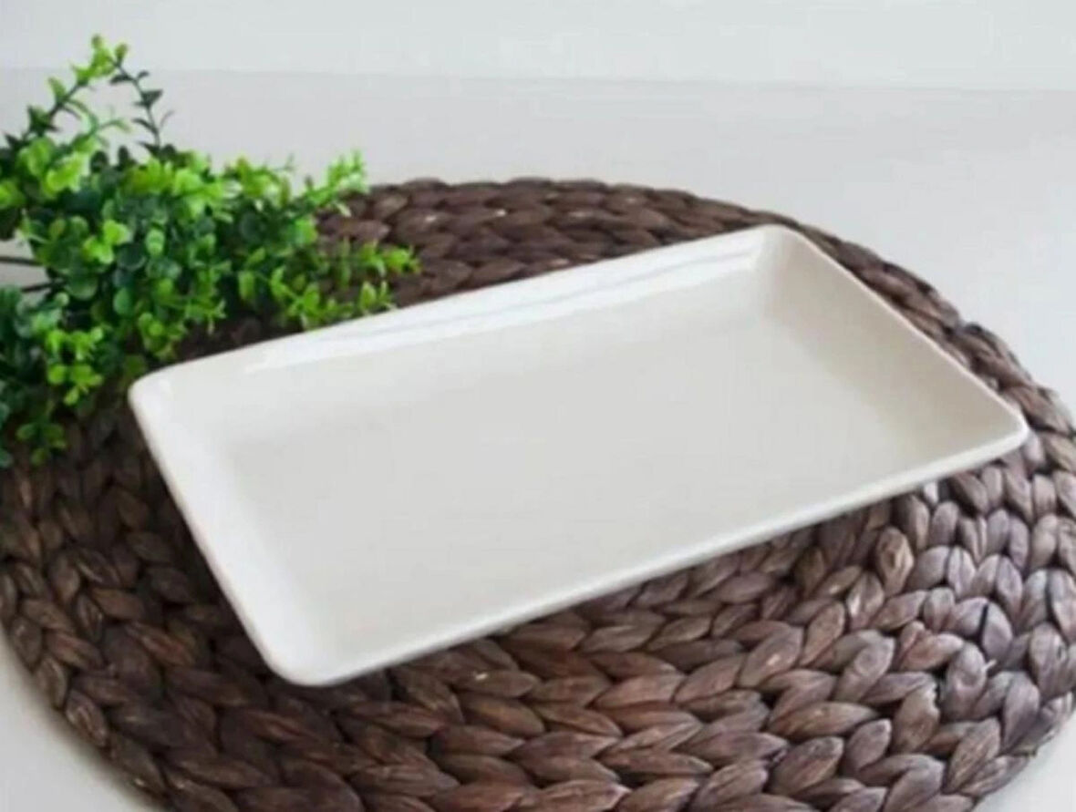 Acar Porselen Kayık Tabak 33,5  cm 1 adet 8089