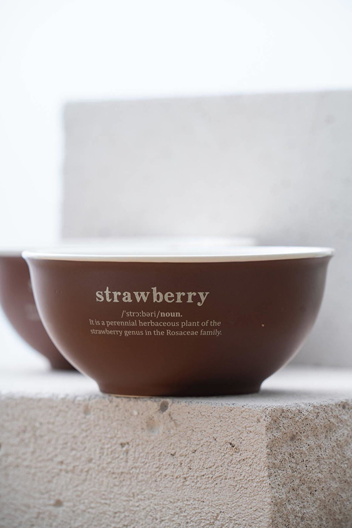 Acar Blush Kahverengi 2'li Porselen Kase Seti - 14 cm