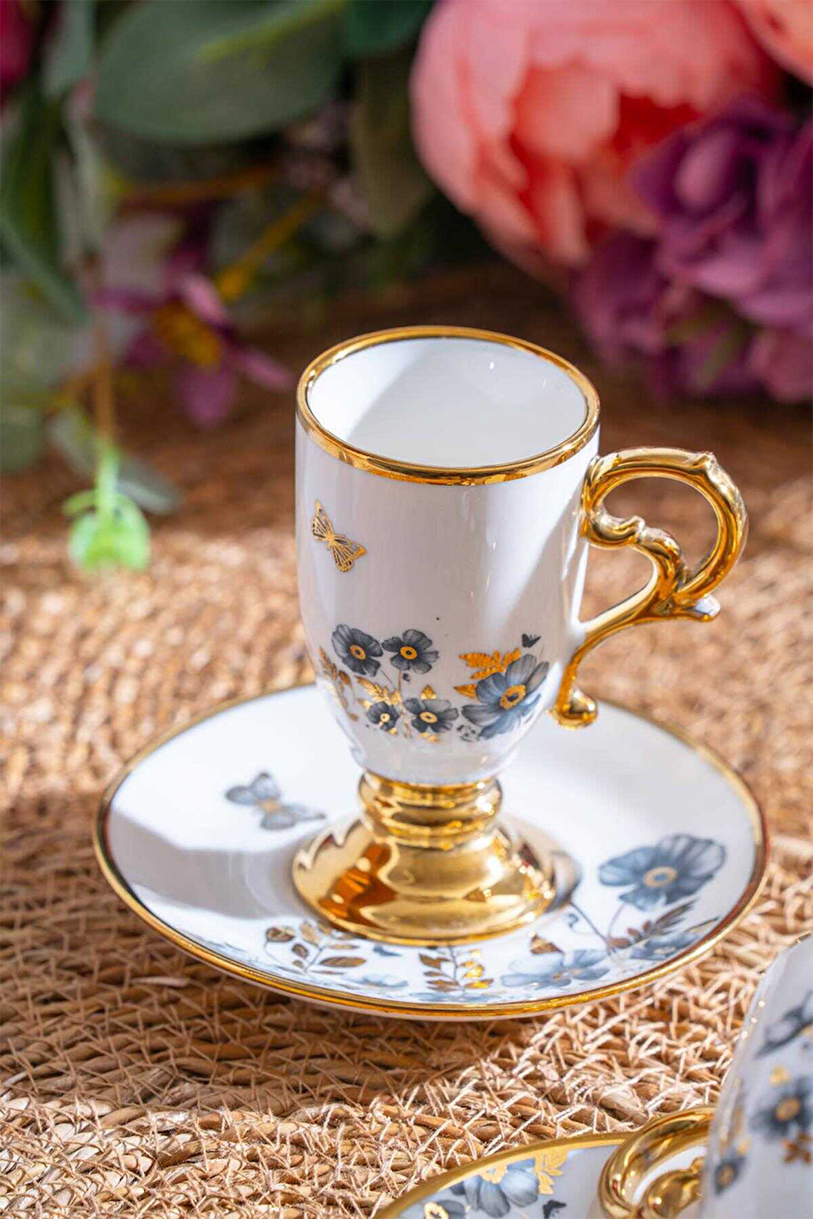 Acar Parlin Siyah 12 Parça 6 Kişilik Kahve Fincanı Takımı 90 ml