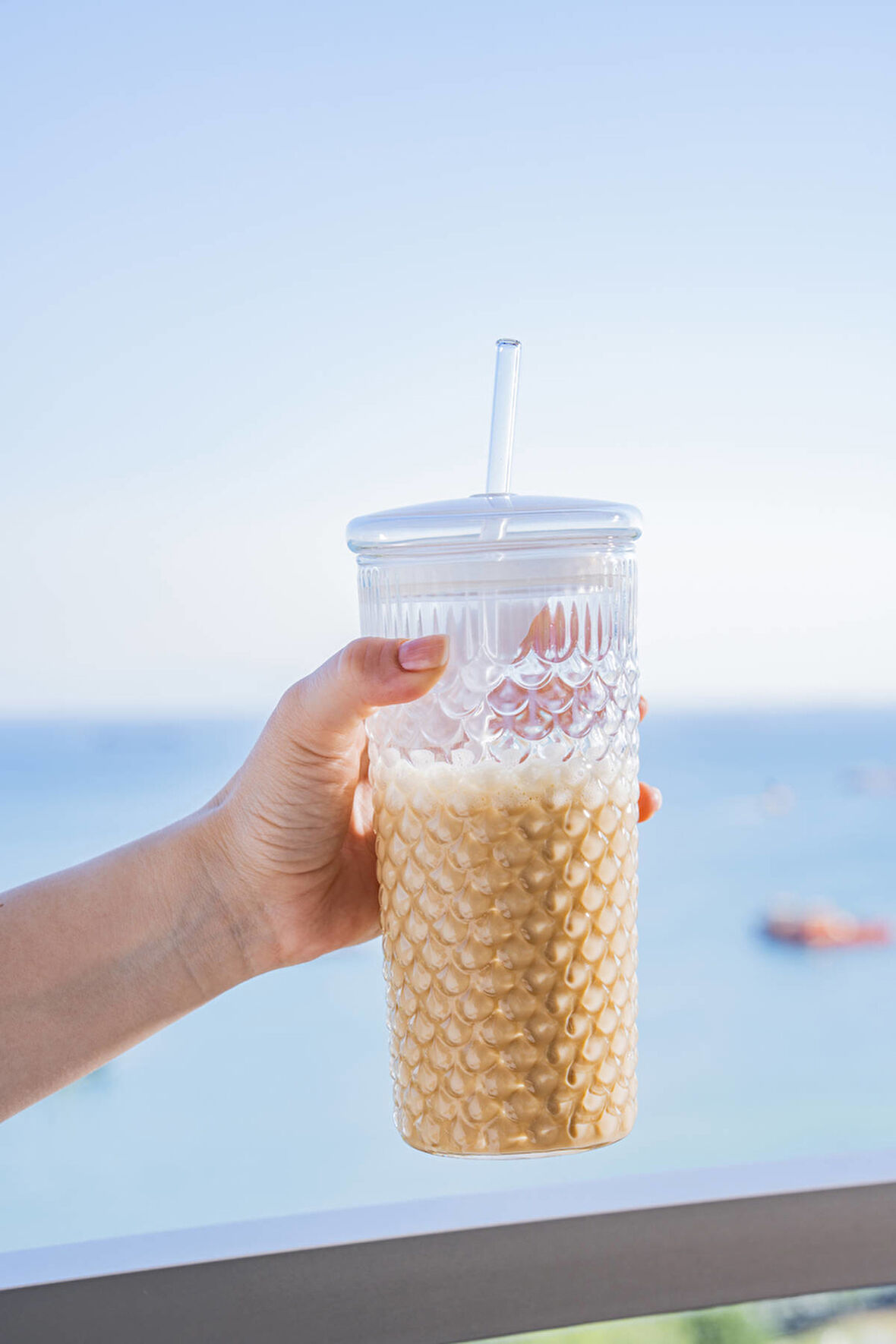 Acar Ripple Pipetli Cam Bardak - 550 ml