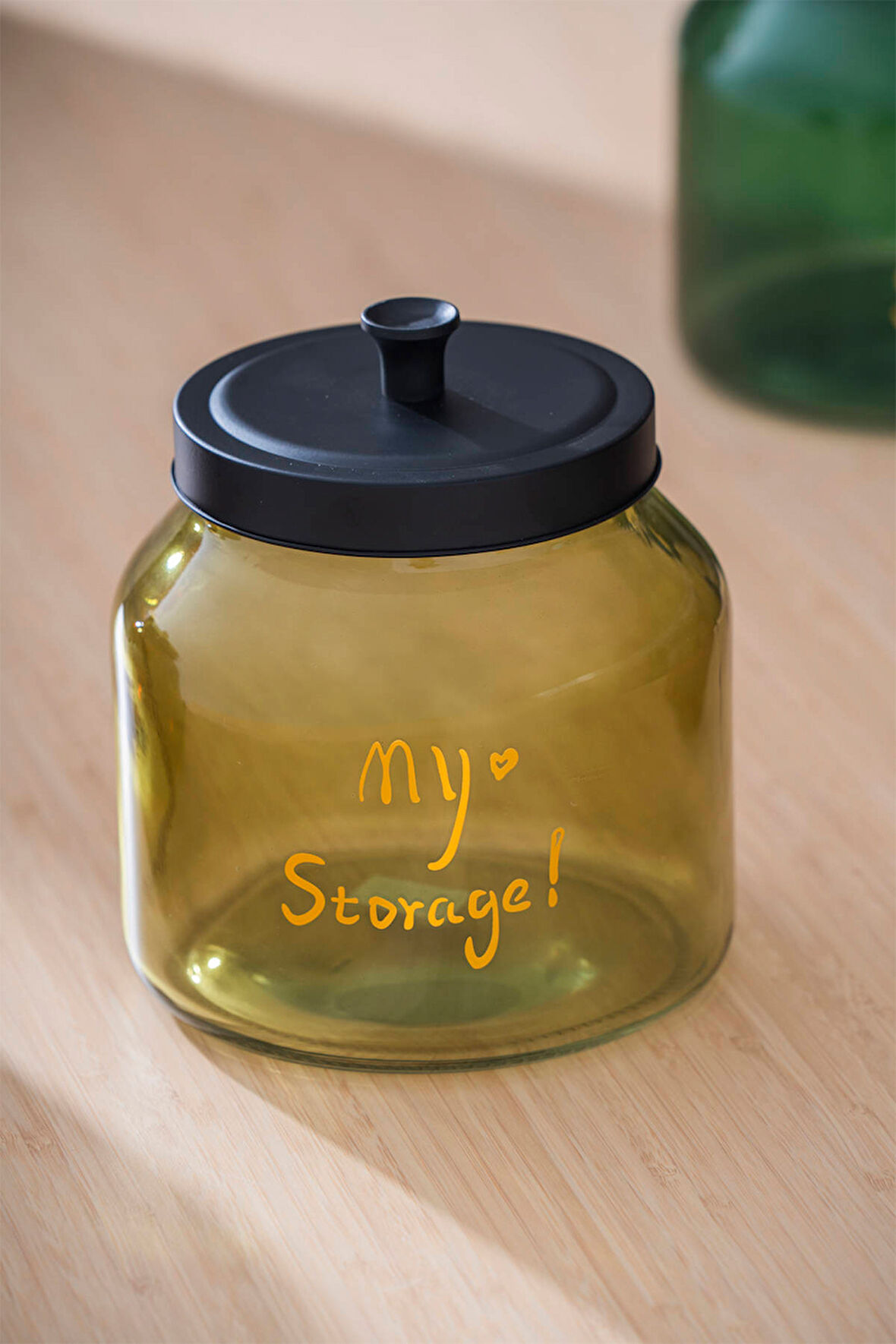 Acar HCH-07944/SARI Pierre Metal Kapaklı Kavanoz Seti - 17 cm