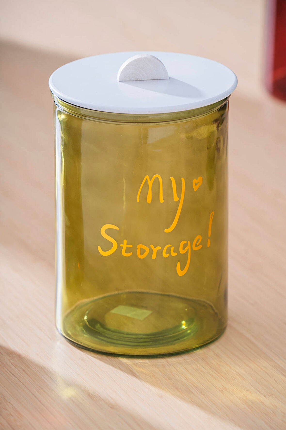 Acar HCH-07947/SARI Pierre Ahşap Kapaklı Kavanoz Seti - 24 cm