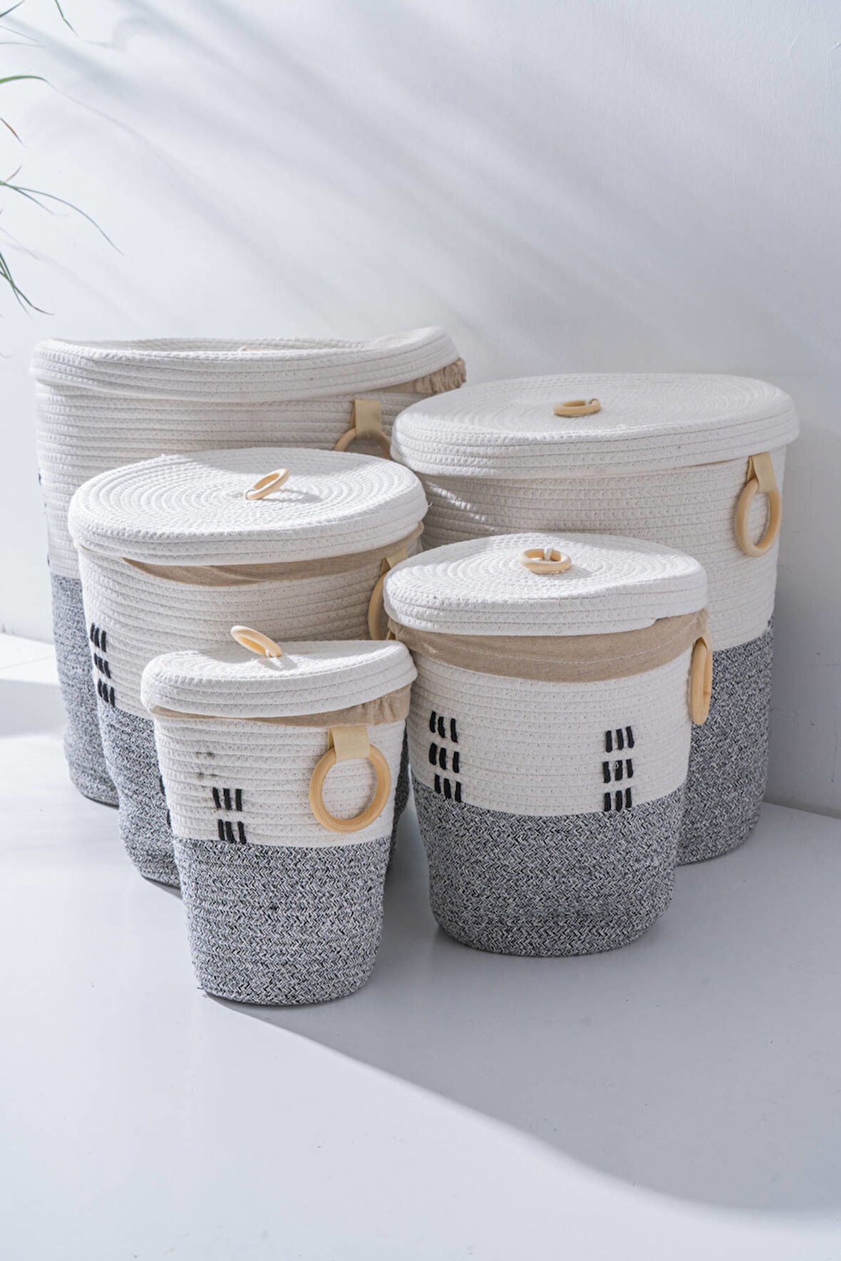 Vera Hasır 5 li Çok Amaçlı Sepet Seti