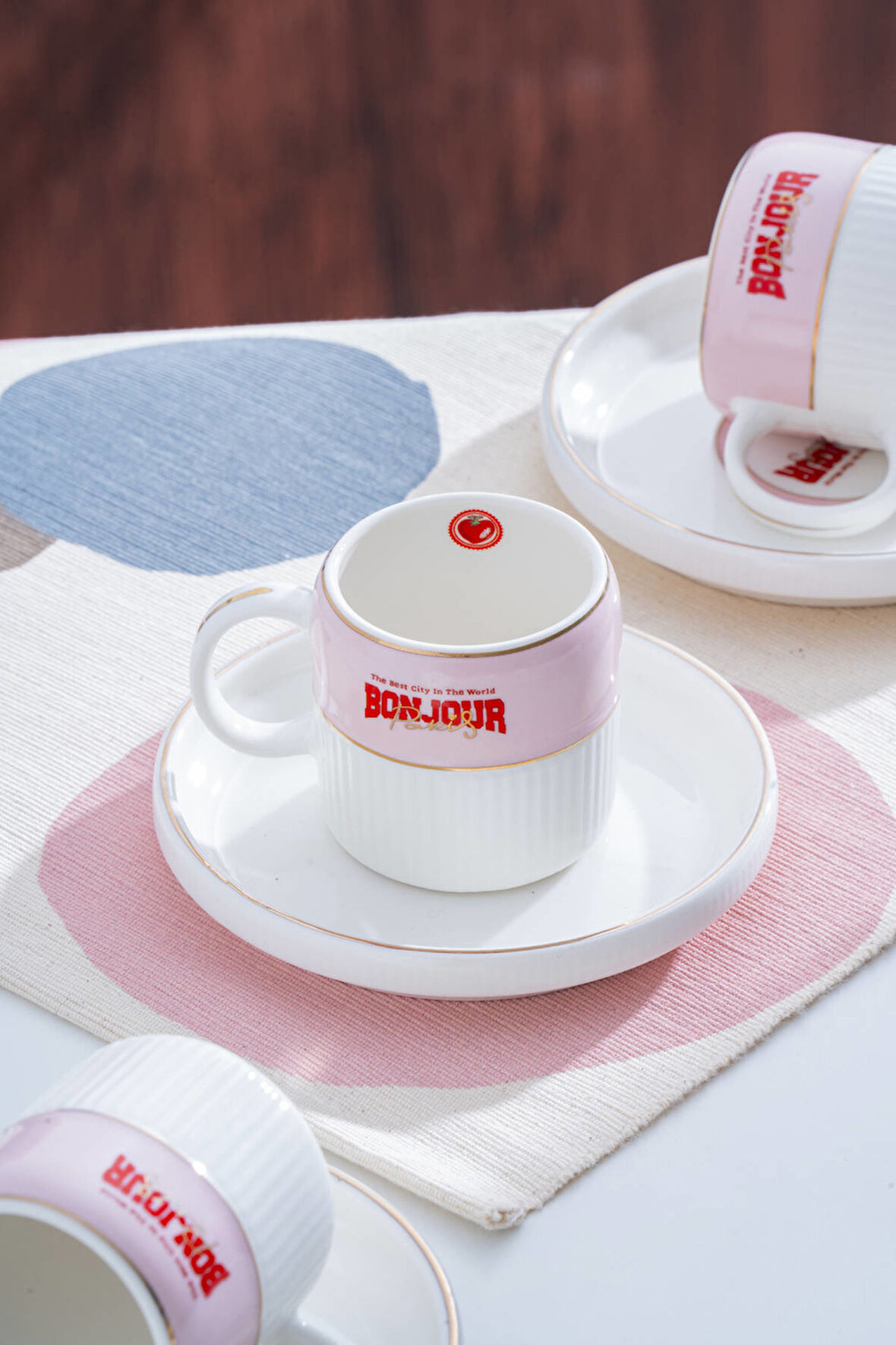 Adonis Pink 6 Kişilik Kahve Fincan Takımı - 100 ml