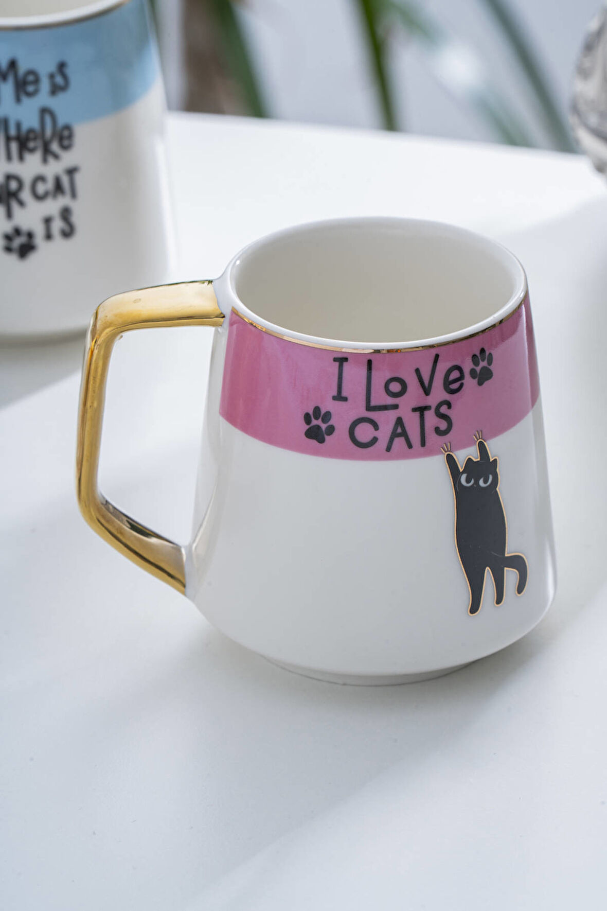 Pasha Porselen Kupa Pembe - 240 ml