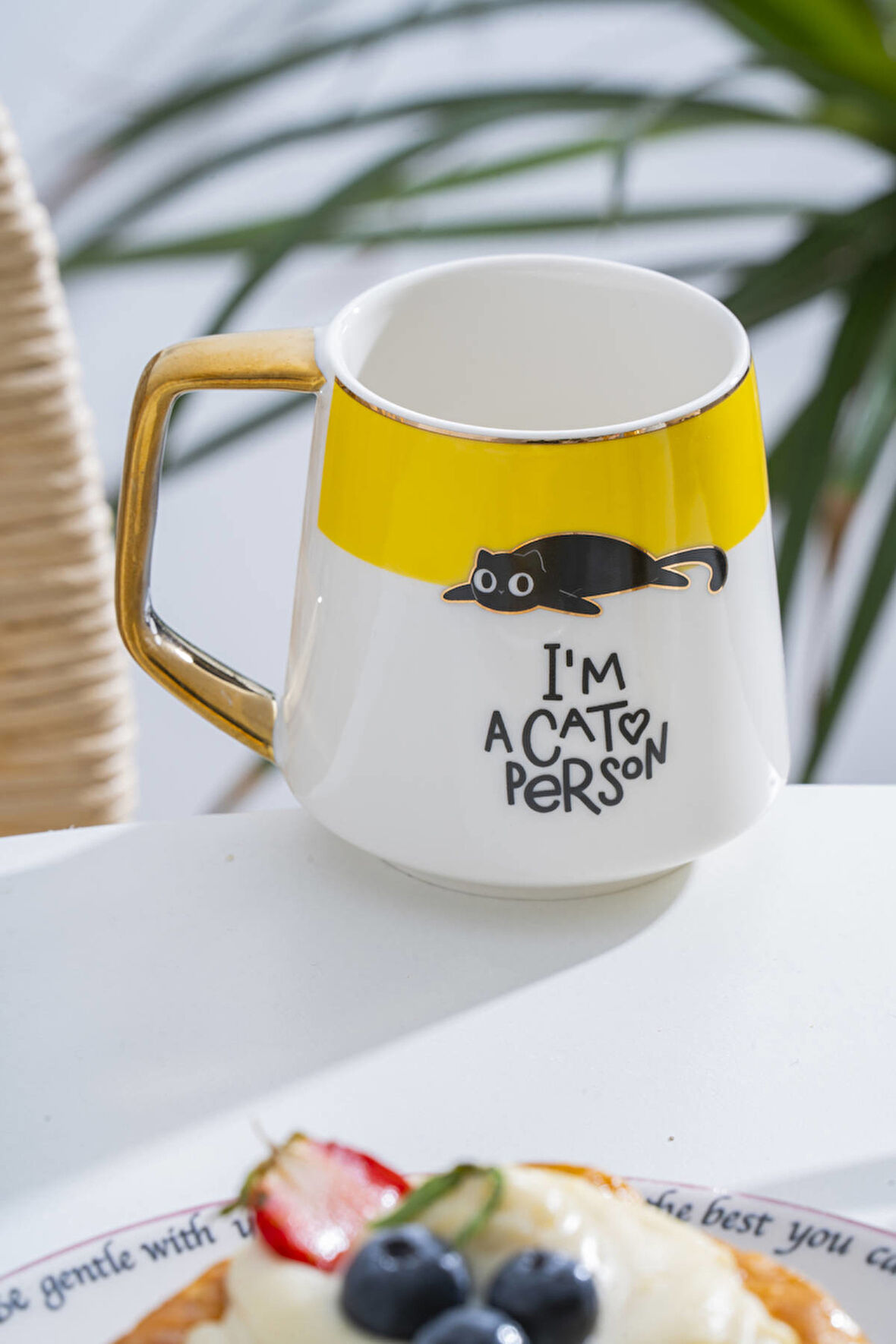 Pasha Porselen Kupa Sarı - 240 ml