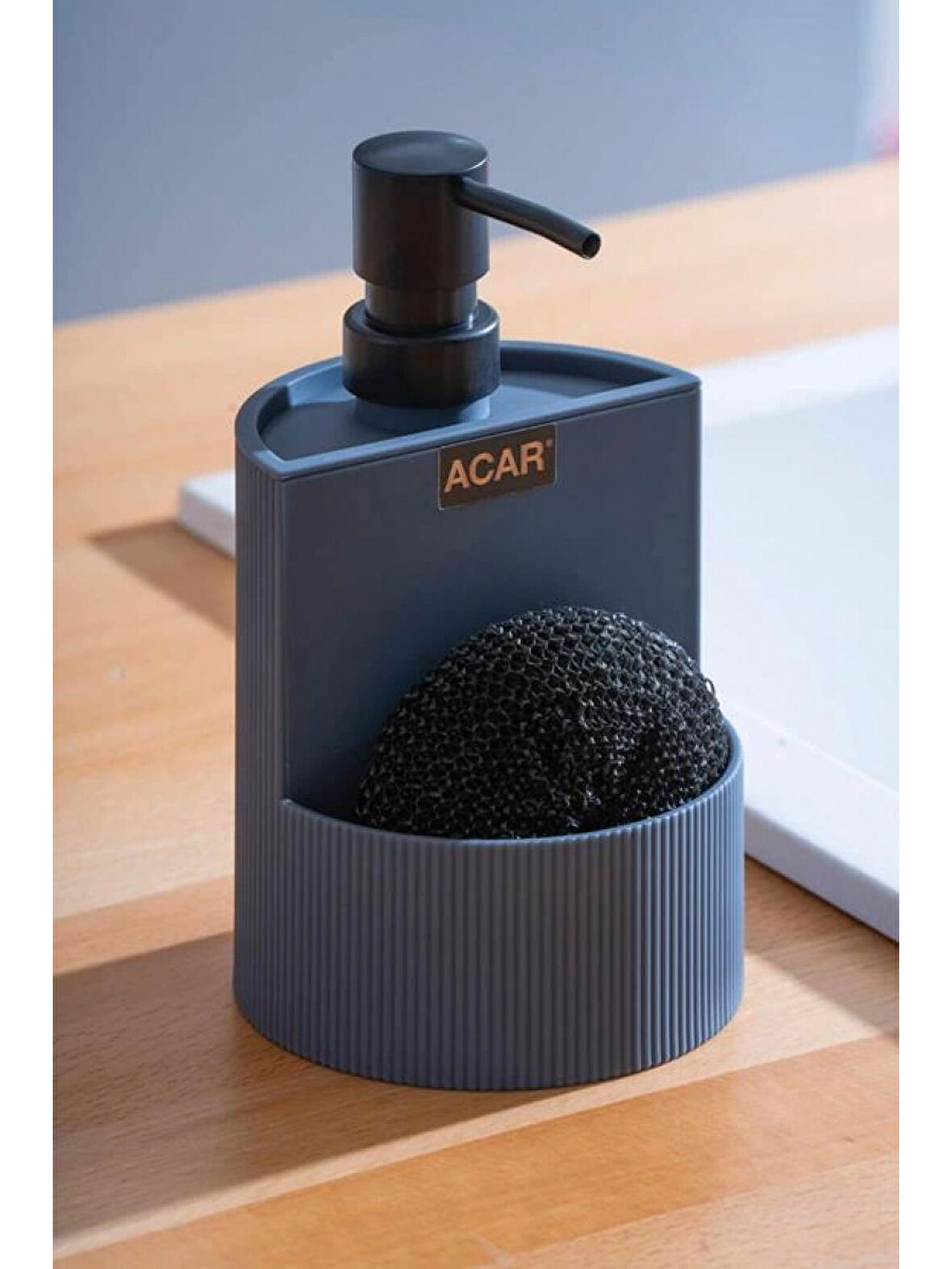 Acar AKR8460 Akrilik Gri Sıvı Sabunluk 13x11x11 cm