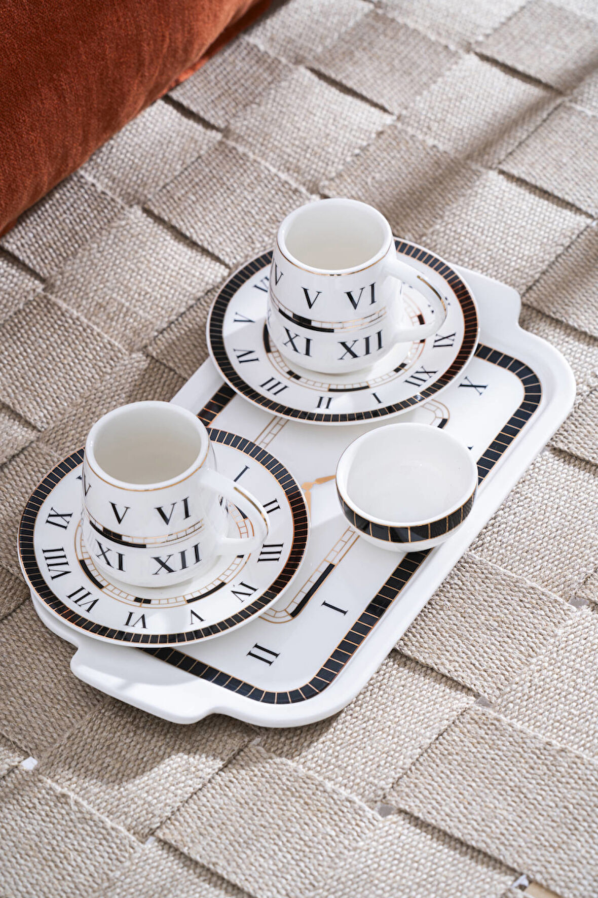 Timeless 2 Kişilik Tepsili Kahve Fincan Takımı - 100 ml