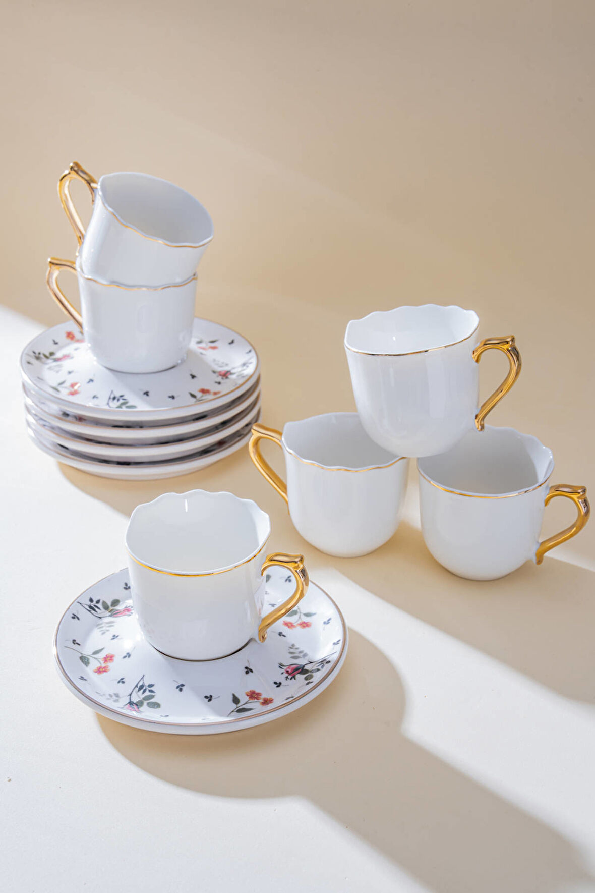 Evalina 6 Kişilik Kahve Fincan Takımı - 90 ml