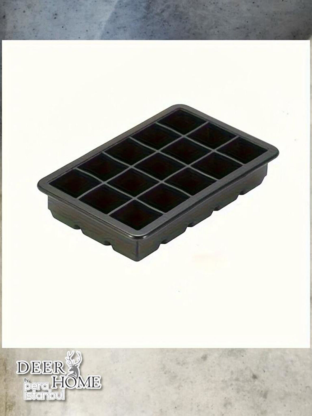 1 Adet Yeniden Kullanılabilir Silikon Buz Küpü Tepsisi - 15 Delikli, BPA'sız, Esnek Yığınlanabilir