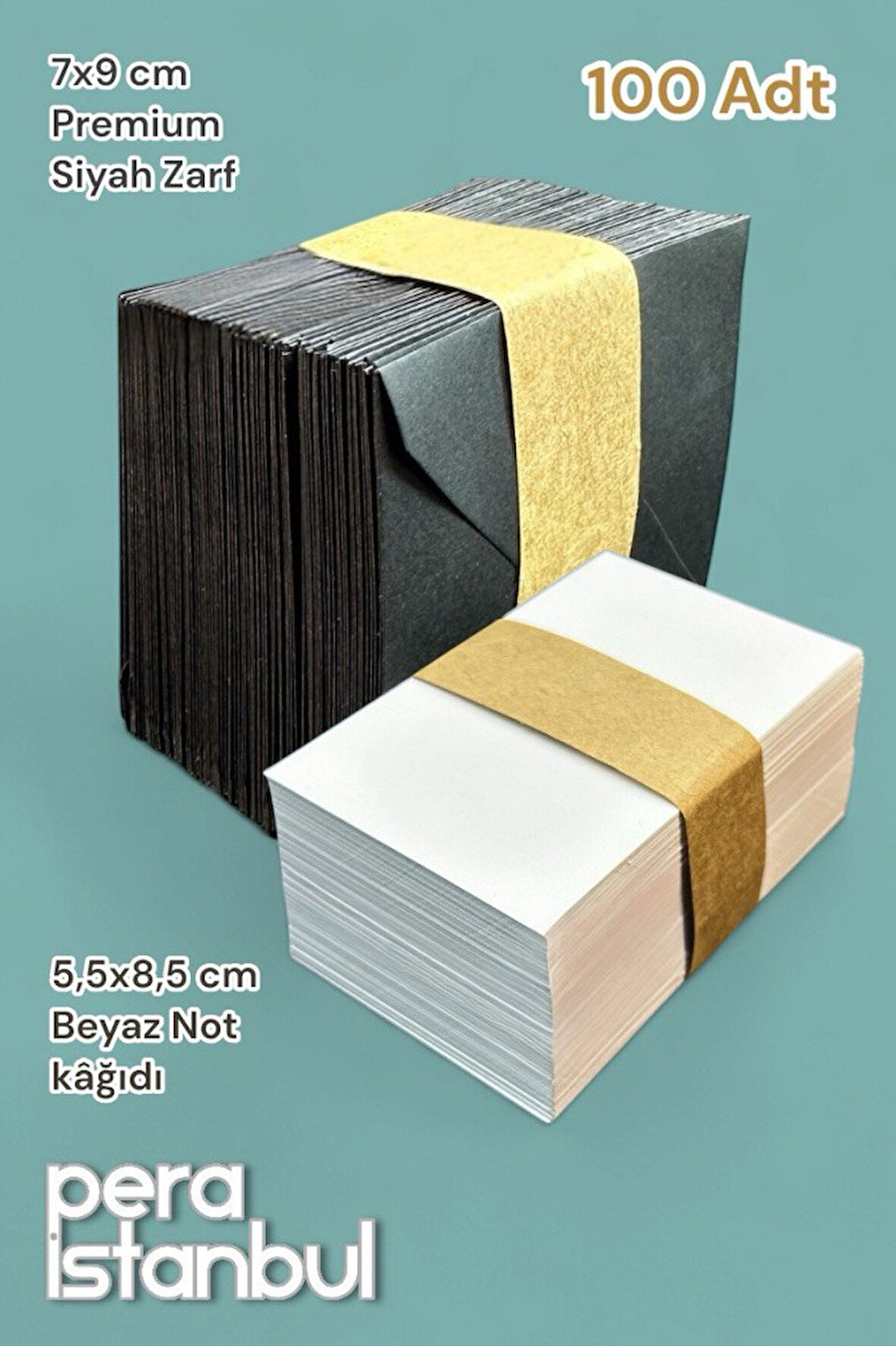 100 Adet Mini Zarf 70mmx90mm Siyah Zarf Hediye Doğum Günü Dilekleri Zarfı Beyaz Not Kartlı