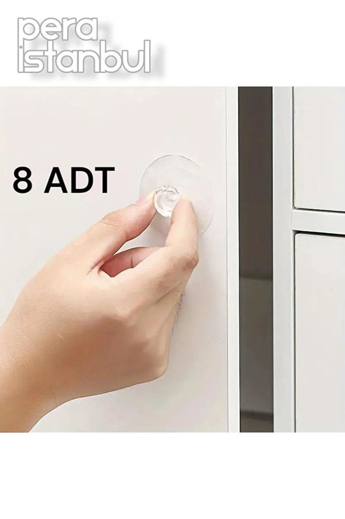 8 Adet Kolay Monte Edilebilen Kristal Yapışkanlı Dolap Çekmece Kulpu Dekoratif Mutfak Banyo Askısı