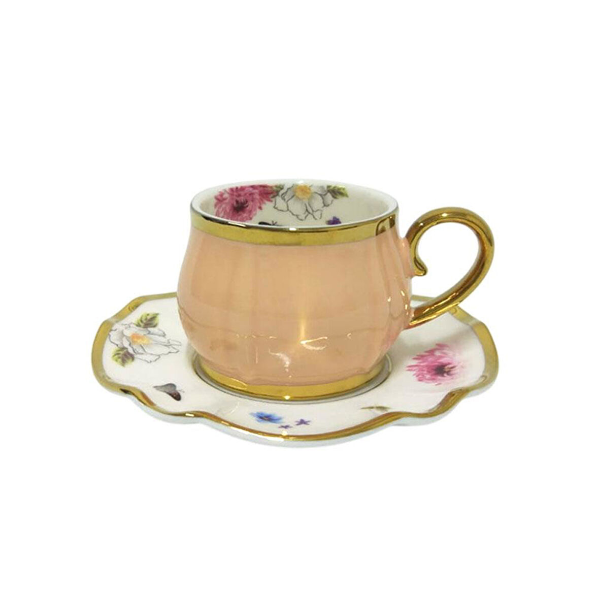 Acar Rowan 6 Kişilik Kahve Fincanı Takımı HXF-05173 Pudra