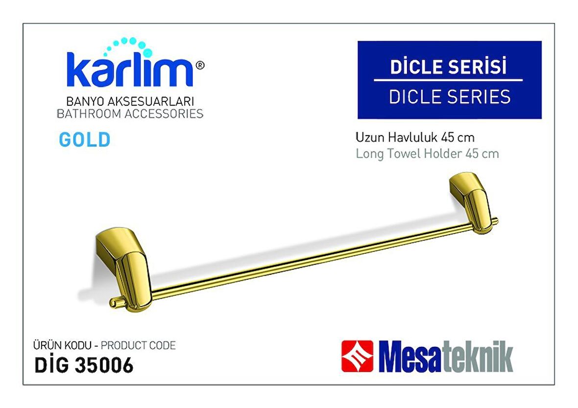 Karlim® Dicle Serisi Uzun Havluluk (Kutulu Sevkiyat) - Gold Kaplama