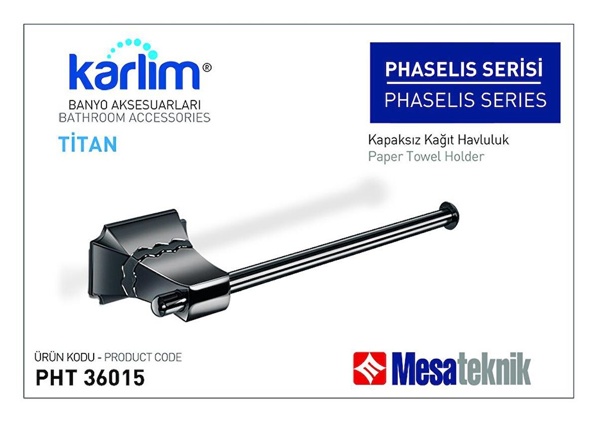 Karlim® Phaselis Serisi Kapaksız Kağıt Havluluk (Kutulu Sevkiyat) - Titan Kaplama