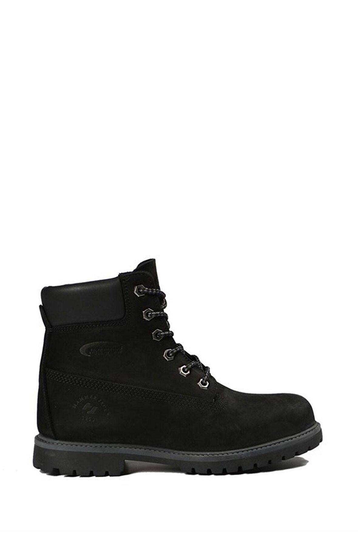 Hammer Jack Hakiki Deri Siyah Nubuk Unisex Bot 