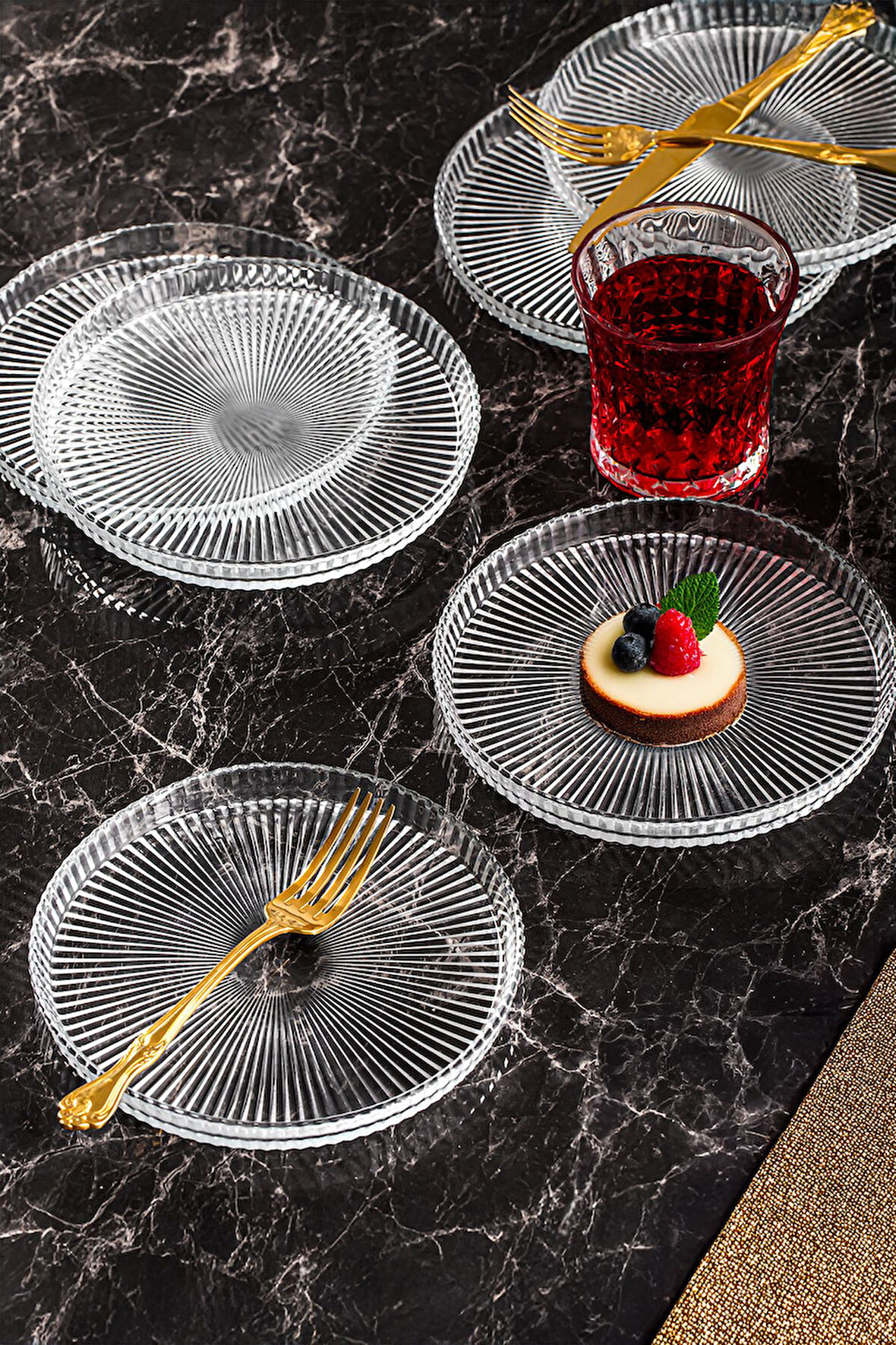 TOSCANA 6 PRC PASTA TABAK 16 CM NILE GLASS