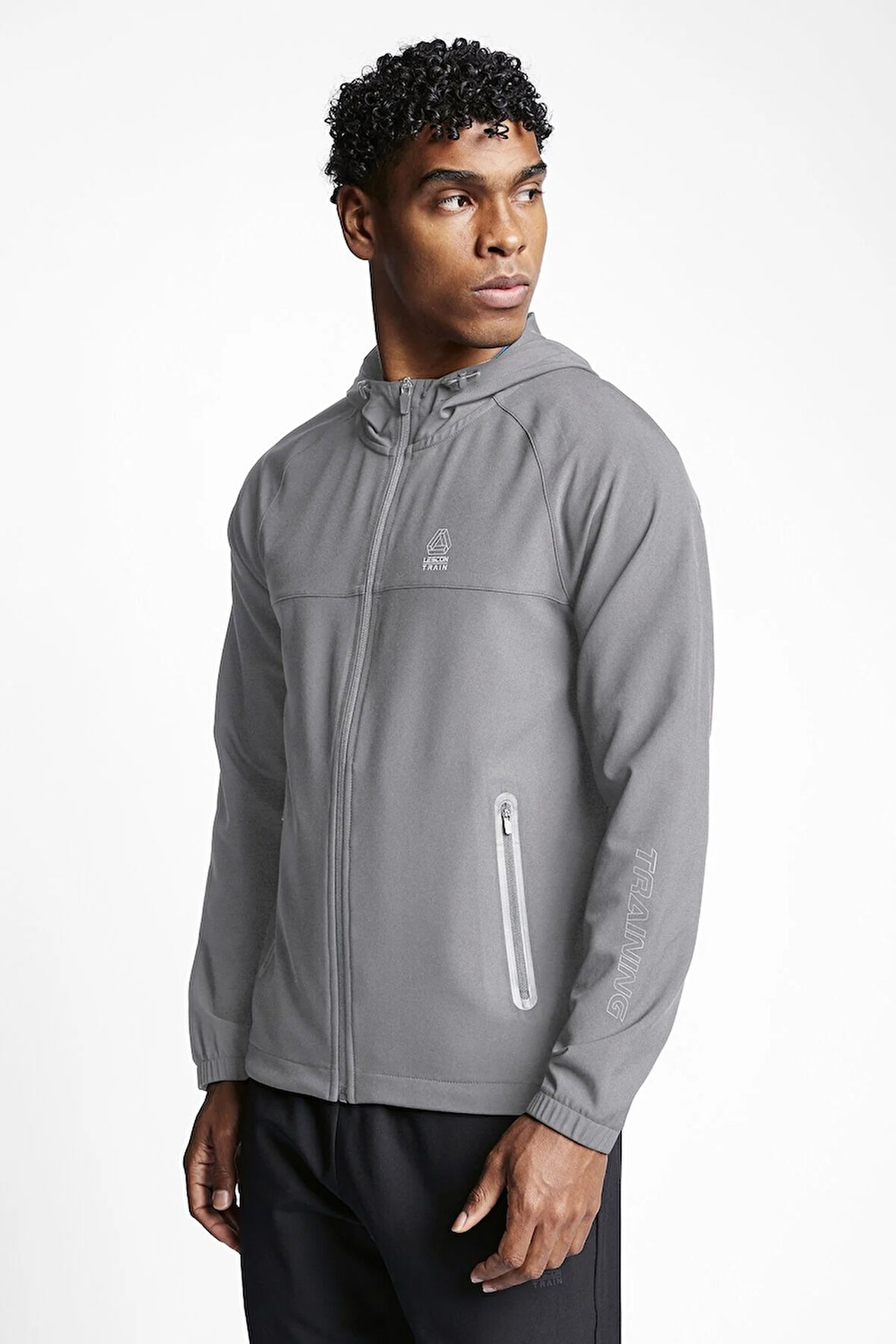 Erkek Fermuarlı Kapüşonlu Sweatshirt 23b-1020