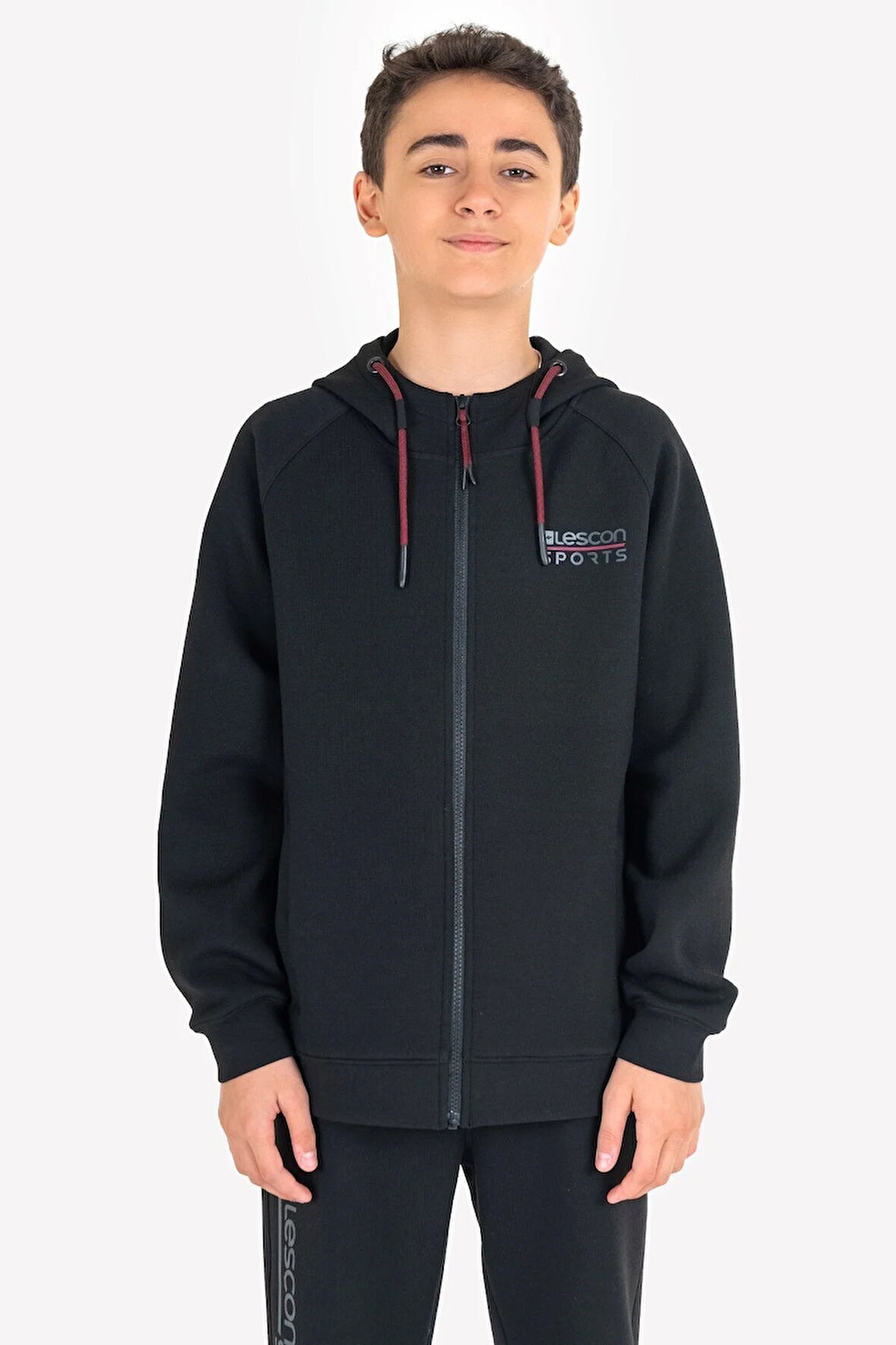 Çocuk Fermuarlı Kapüşonlu Sweatshirt 23n-3121