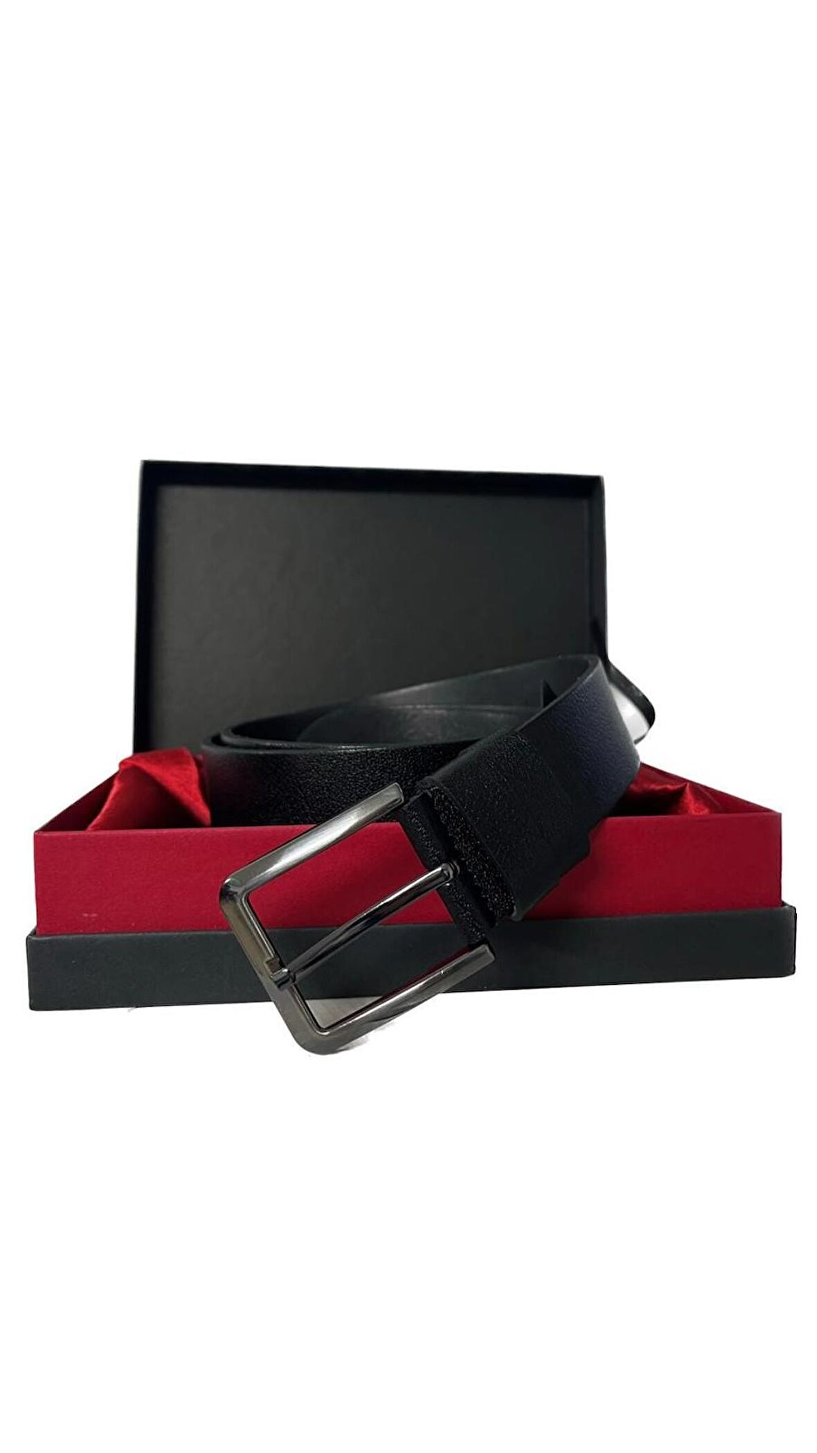  Fossil Siyah Rengi Hakiki Düz Deri Spor 4 cm Erkek Kemeri-130
