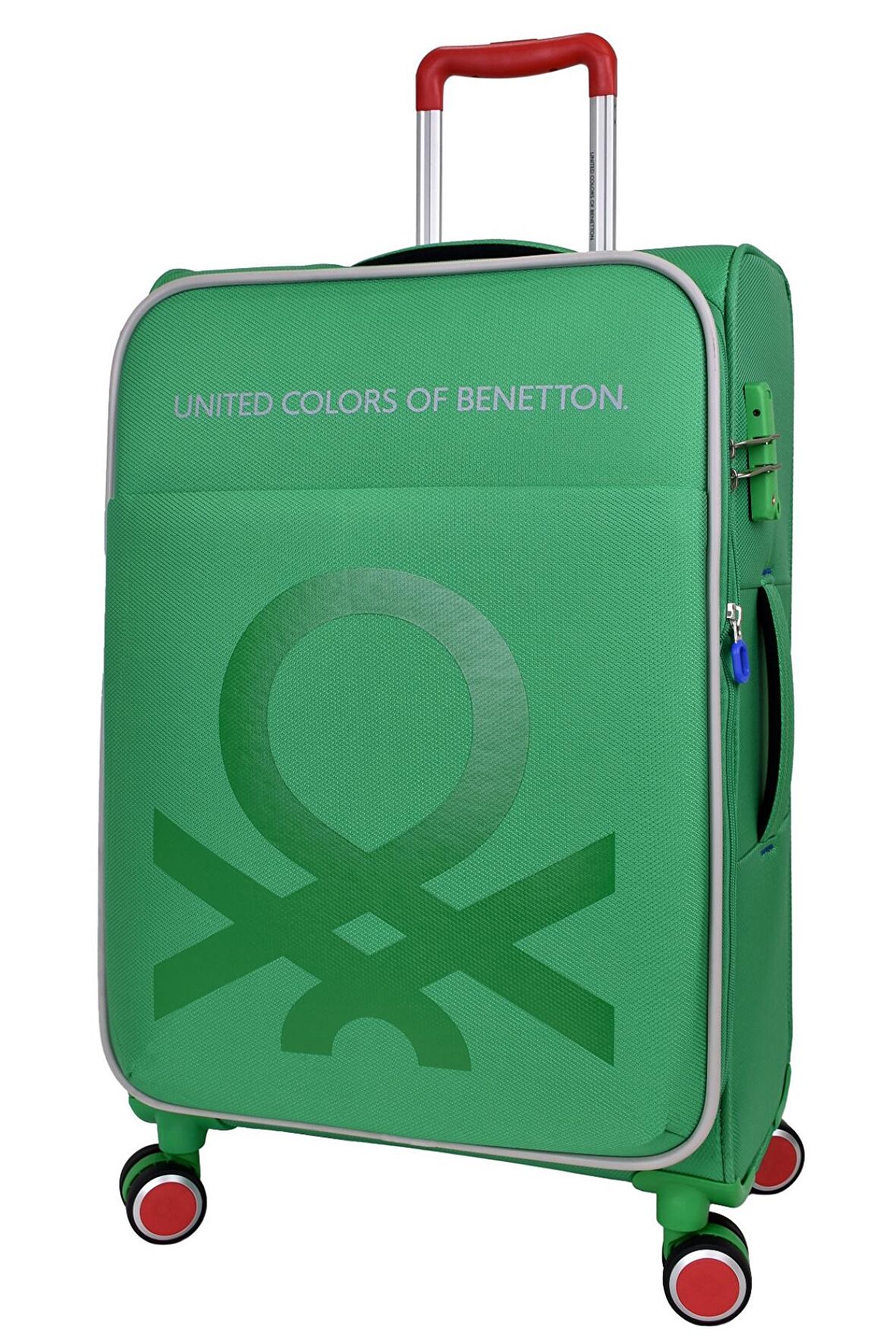 United Colors Of Benetton Ultra Light Hafif Lüx Kumaş Büyük Boy Valiz Yeşil BNT2200