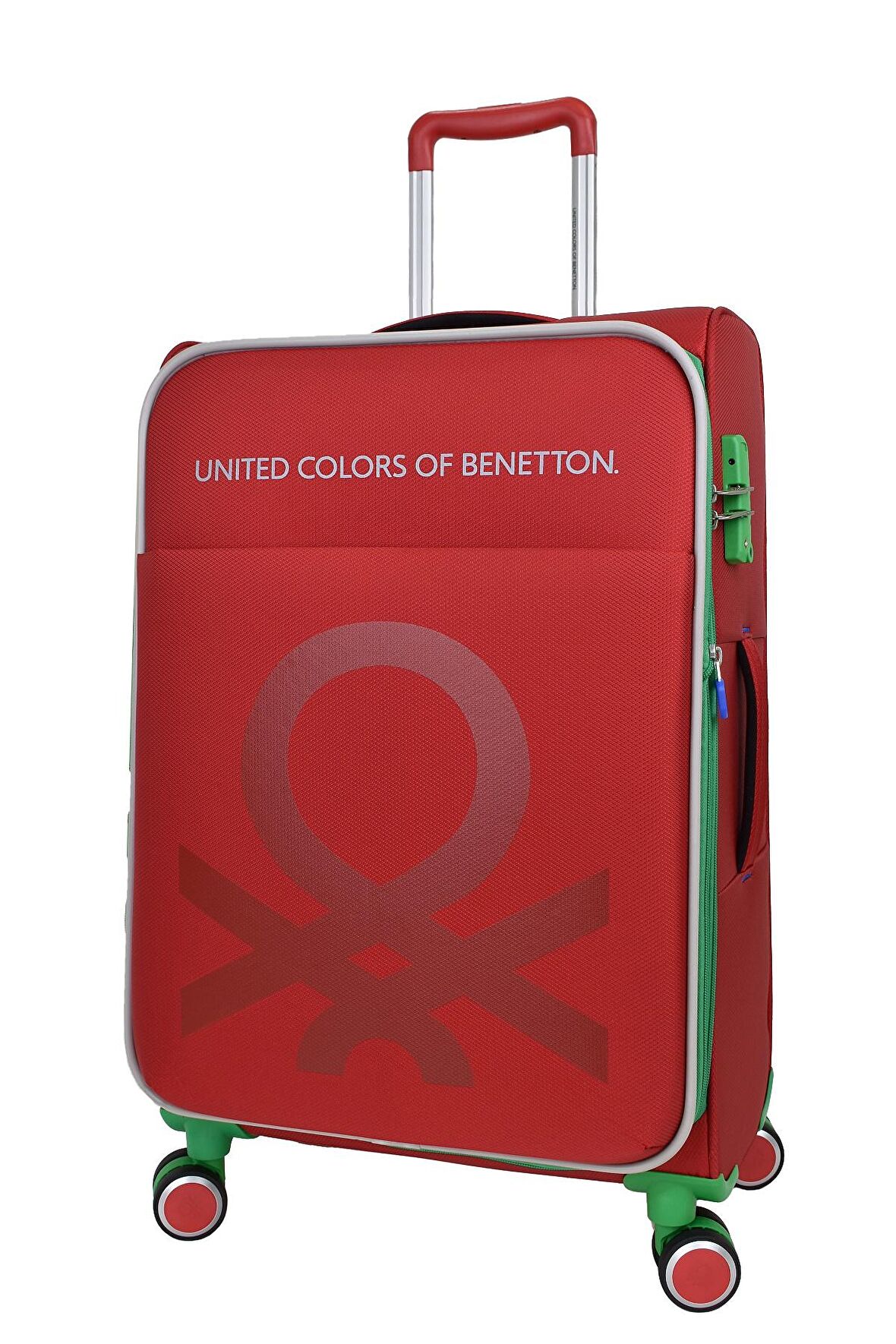 United Colors Of Benetton Ultra Light Hafif Lüx Kumaş Orta Boy Valiz Kırmızı BNT2200