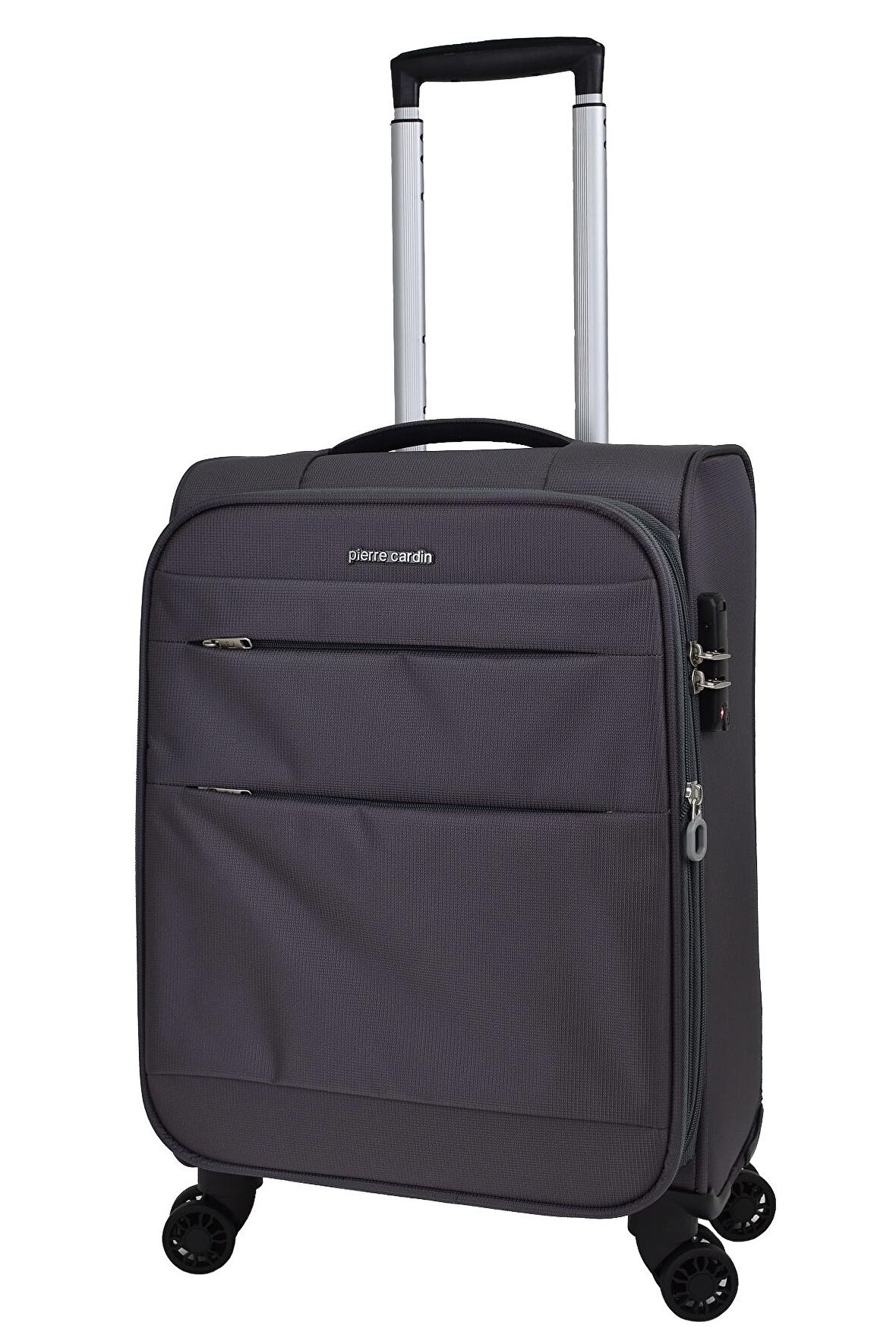 Pierre Cardin Ultra Light Hafif Lüx Kumaş Kabin Boy Valiz Gri PC4200
