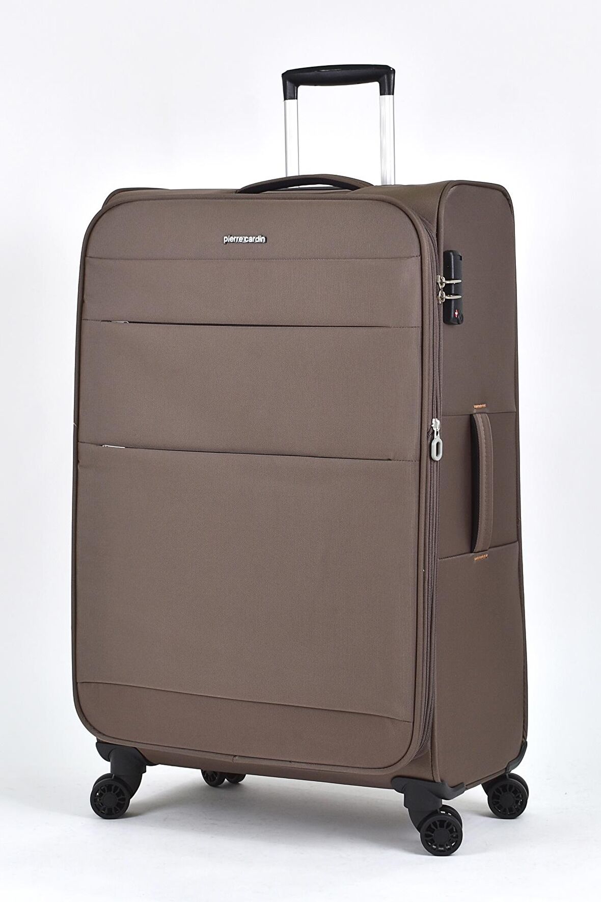 Pierre Cardin Ultra Light Hafif Lüx Kumaş Büyük Boy Valiz Kahve PC4200