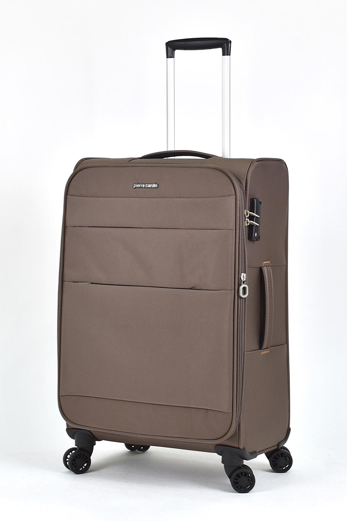 Pierre Cardin Ultra Light Hafif Lüx Kumaş Orta Boy Valiz Kahve PC4200