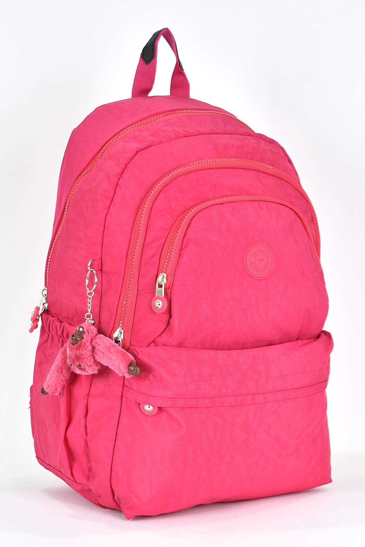 Elatae Su Geçirmez Krinkıl Kumaş Ortopedik Çok Gözlü Okul Sırt Çantası Pembe 1660