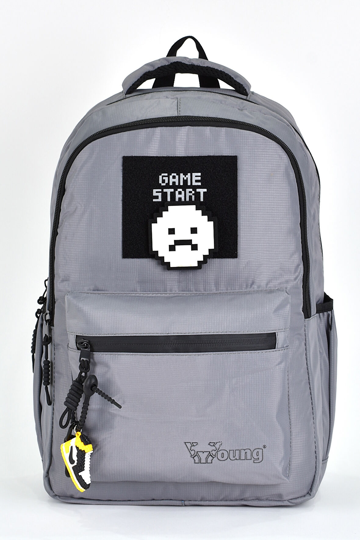 Elatae Unisex Ortopedik Çok Gözlü Günlük Seyahat Okul Sırt Çantası Gri 51691