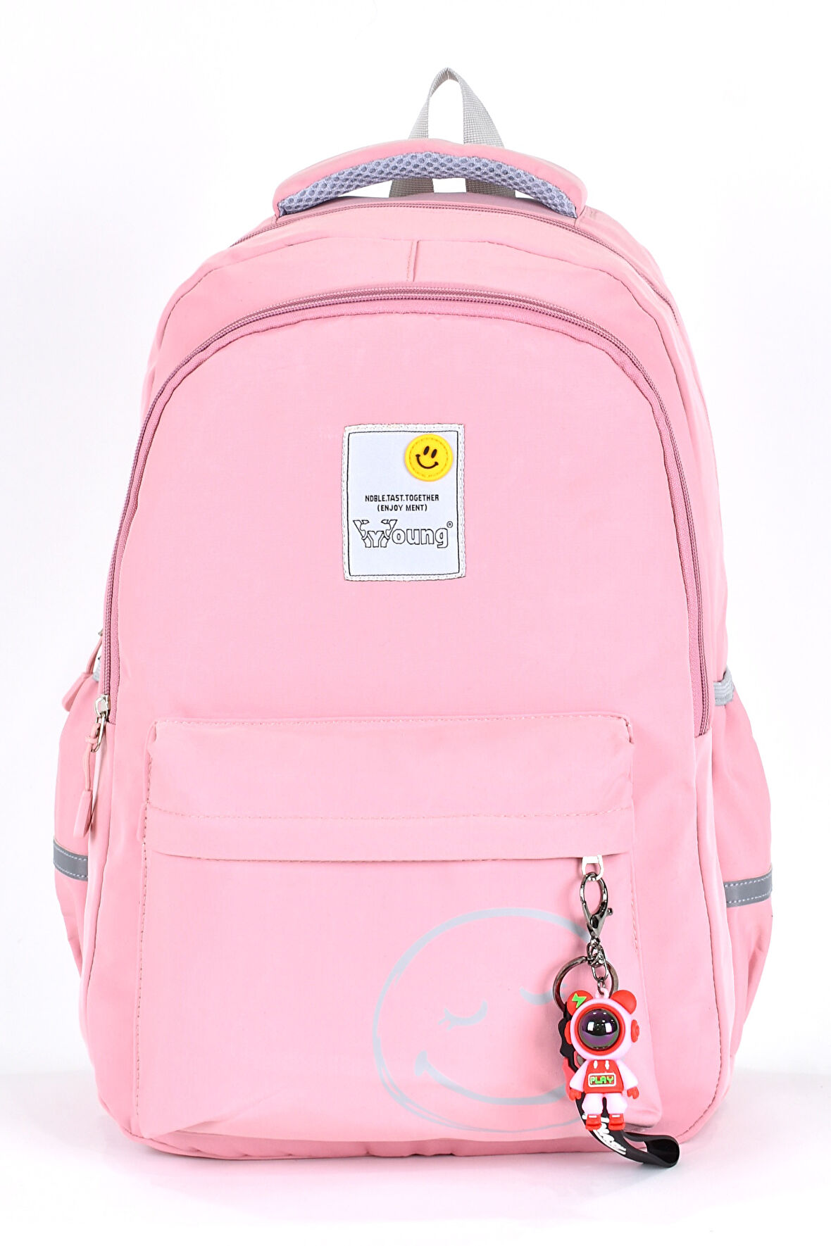 Elatae Unisex Ortopedik Çok Gözlü Günlük Seyahat Okul Sırt Çantası Pembe 51709