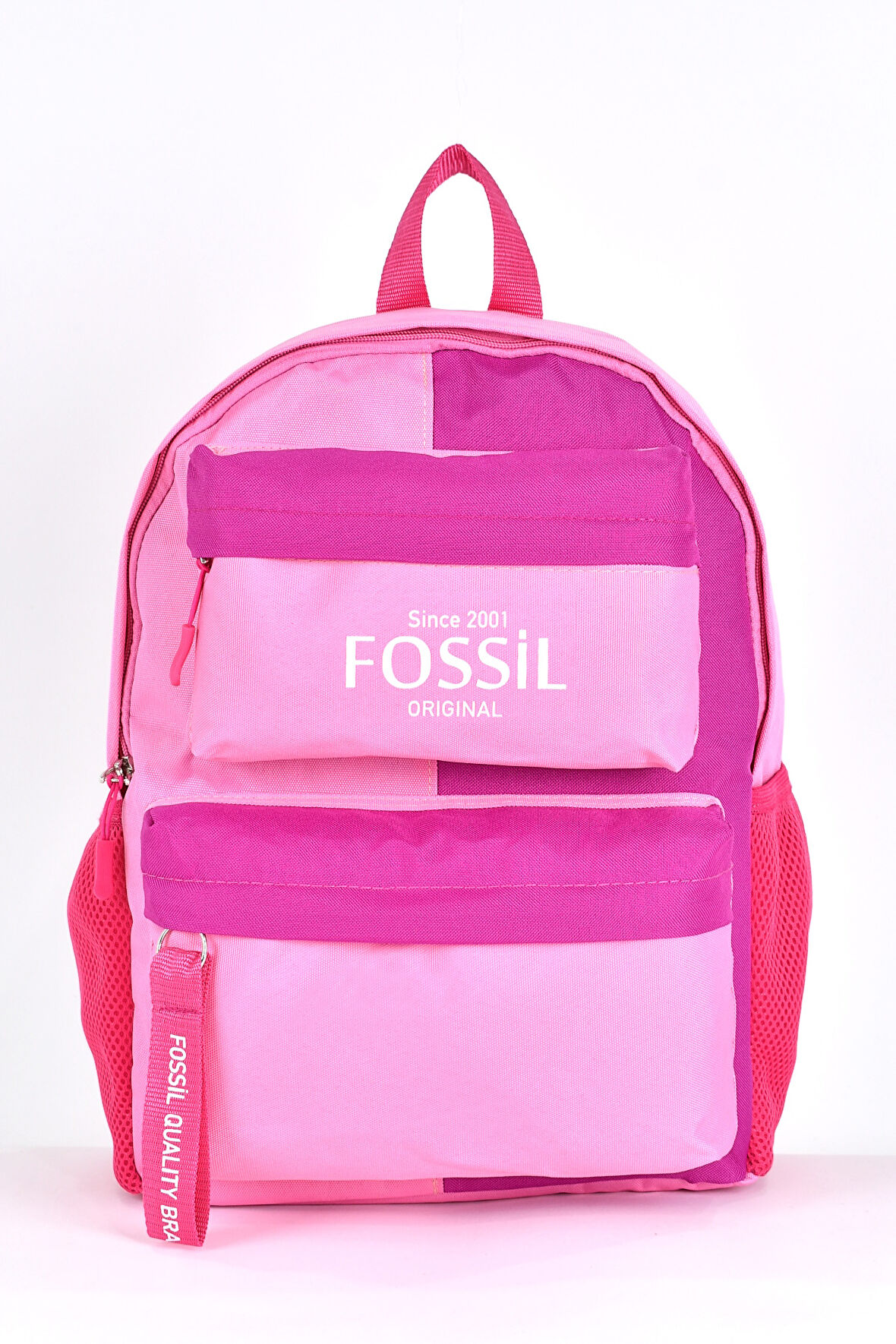 Fossil Unisex Çok Gözlü Günlük Seyahat Okul Sırt Çantası Pembe 9512