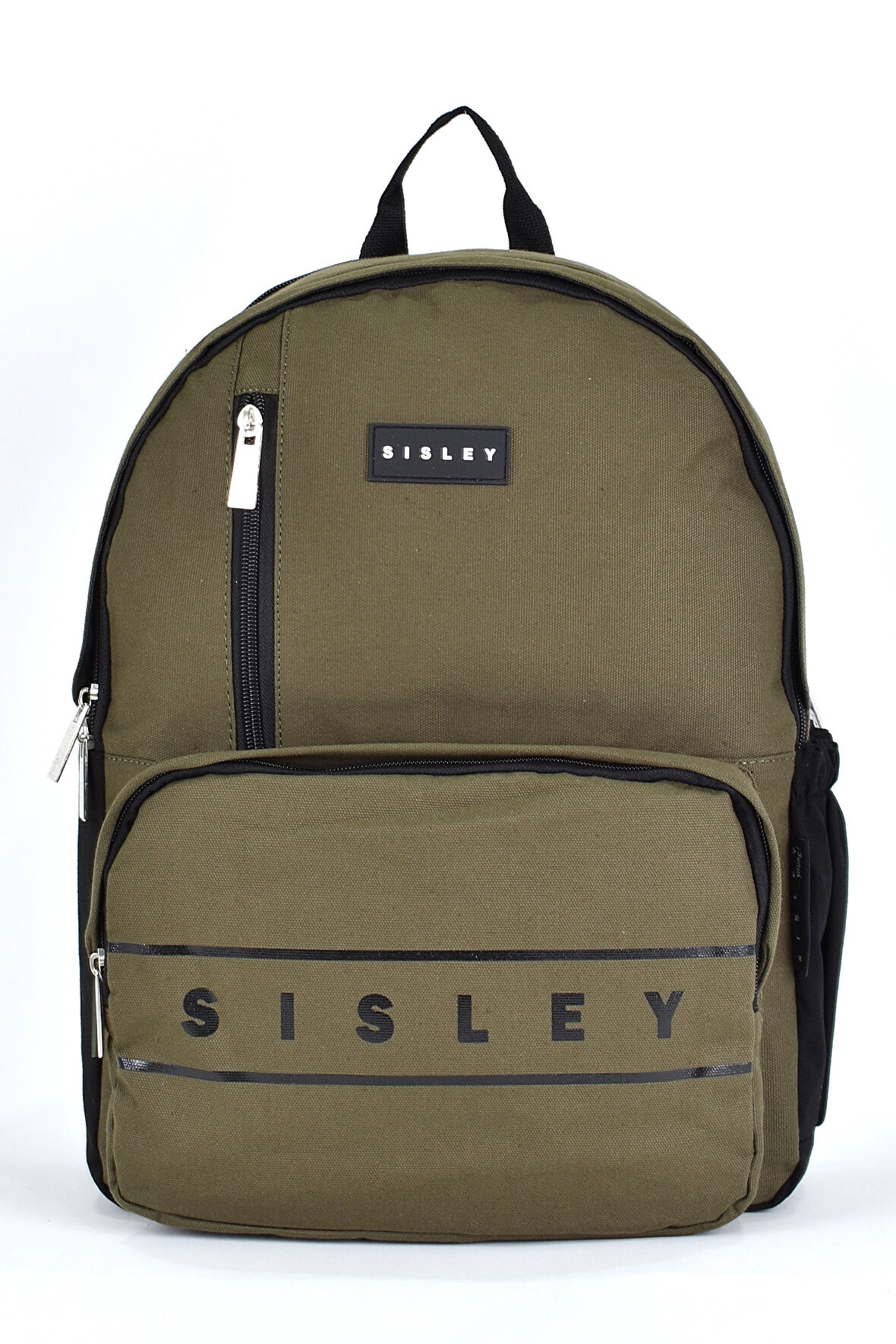 Sisley Okul Sırt Çantası Unisex Çok Gözlü Günlük Seyahat Sırt Çantası Haki 12919
