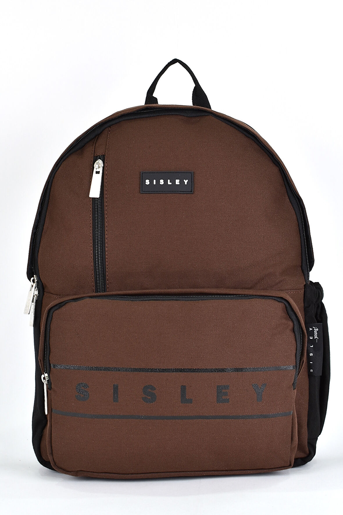 Sisley Okul Sırt Çantası Unisex Çok Gözlü Günlük Seyahat Sırt Çantası Kahverengi 12918