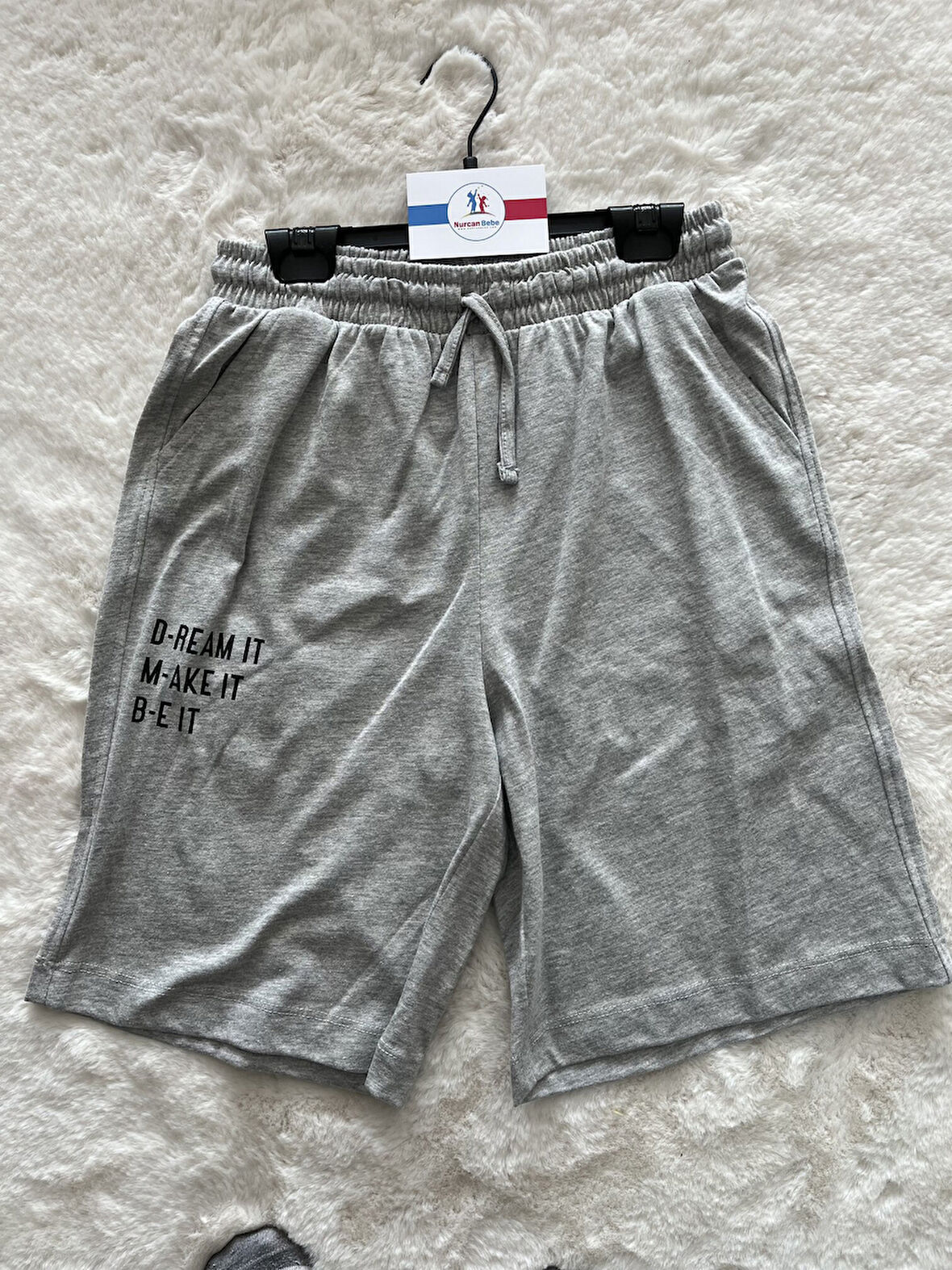 Kısa Düz Penye  Bağlamalı Erkek Çocuk   Şort