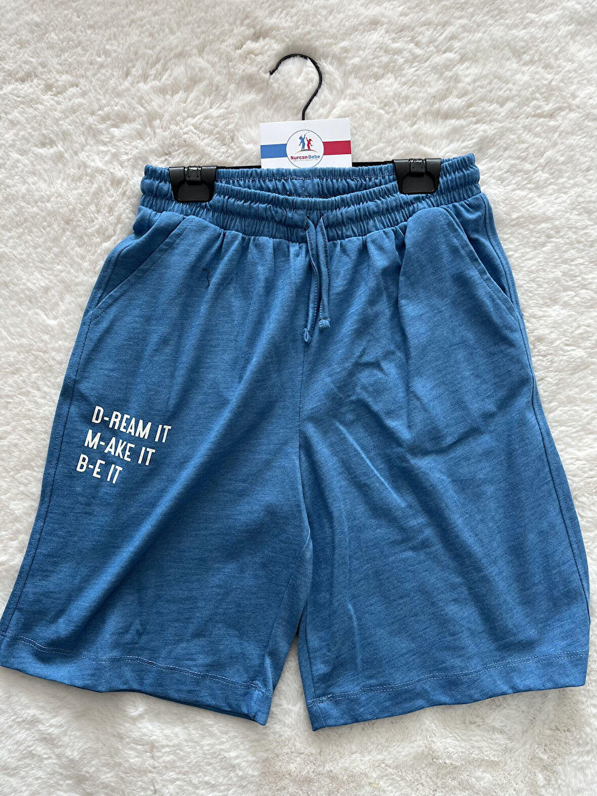 Kısa Düz Penye  Bağlamalı Erkek Çocuk   Şort