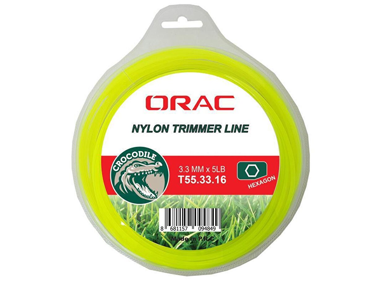 Orac 3,30 mm 46 mt.Altı Köşe Sarı Tırpan Misinası